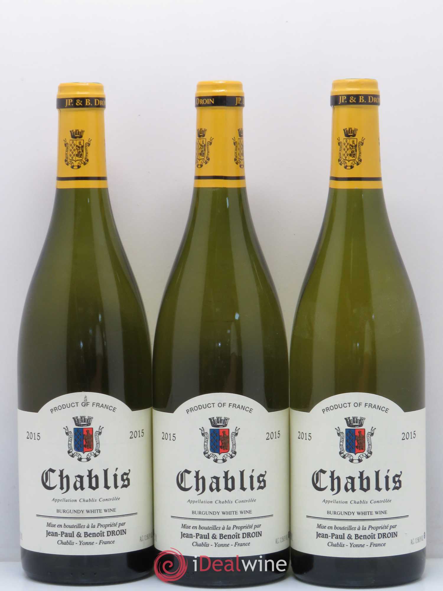 Chablis Domaine Droin 2015 - Posten von 6 Flaschen - 2