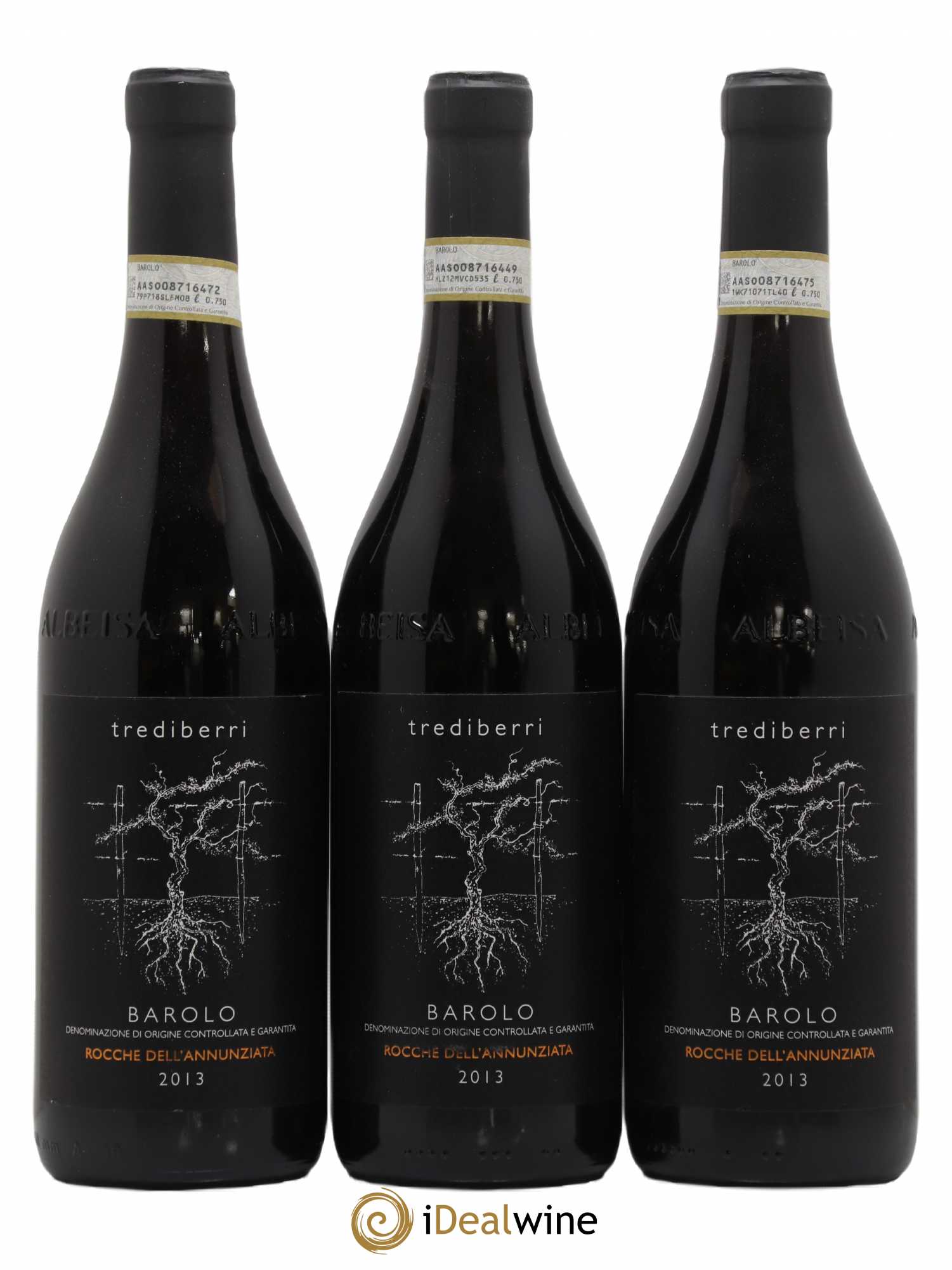 Barolo Rocche dell'Annunziata Trediberri 2013 - Lot de 3 bouteilles - 0
