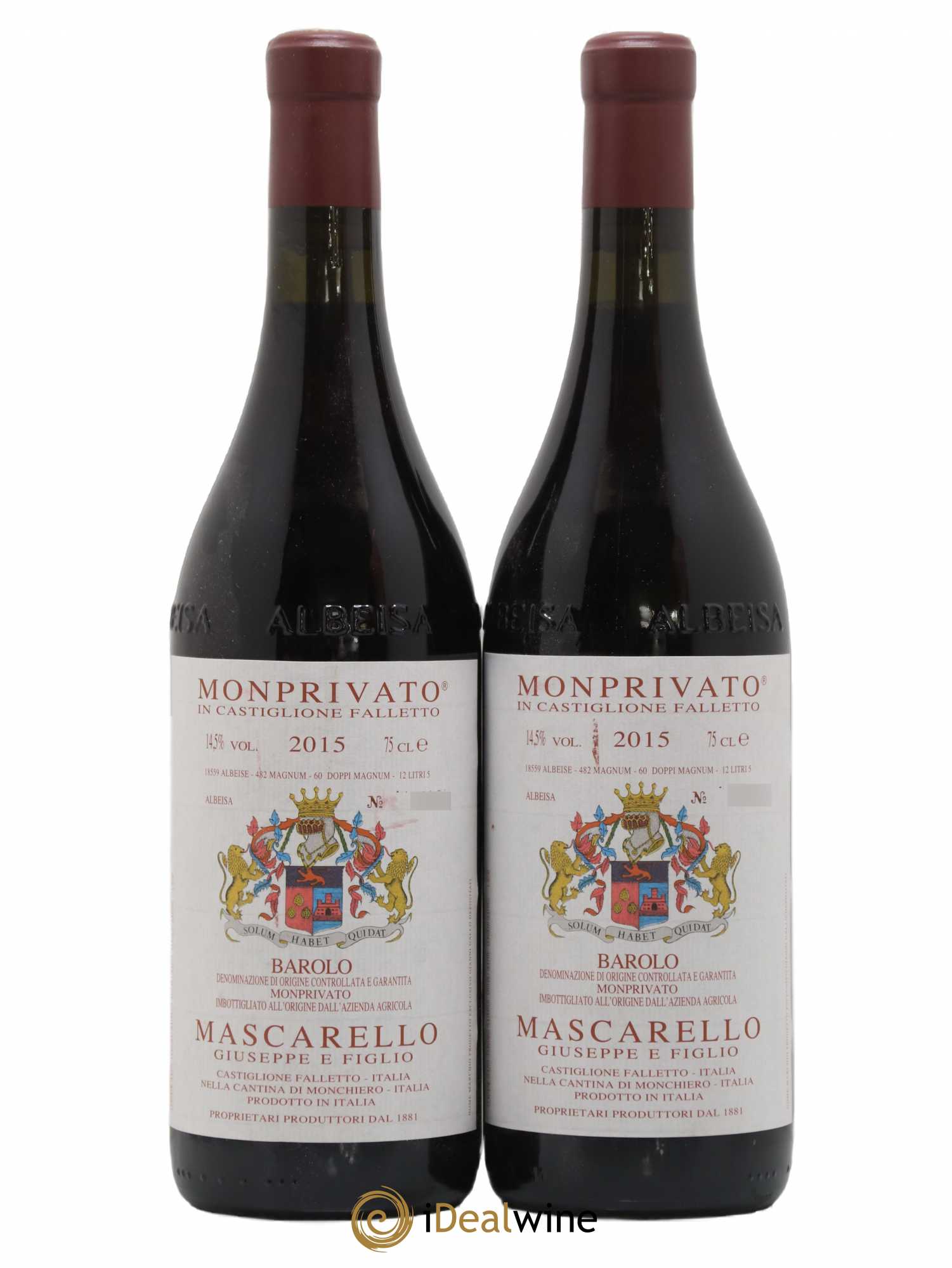 Barolo DOCG Monprivato Giuseppe Mascarello 2015 - Lot de 2 bouteilles - 0