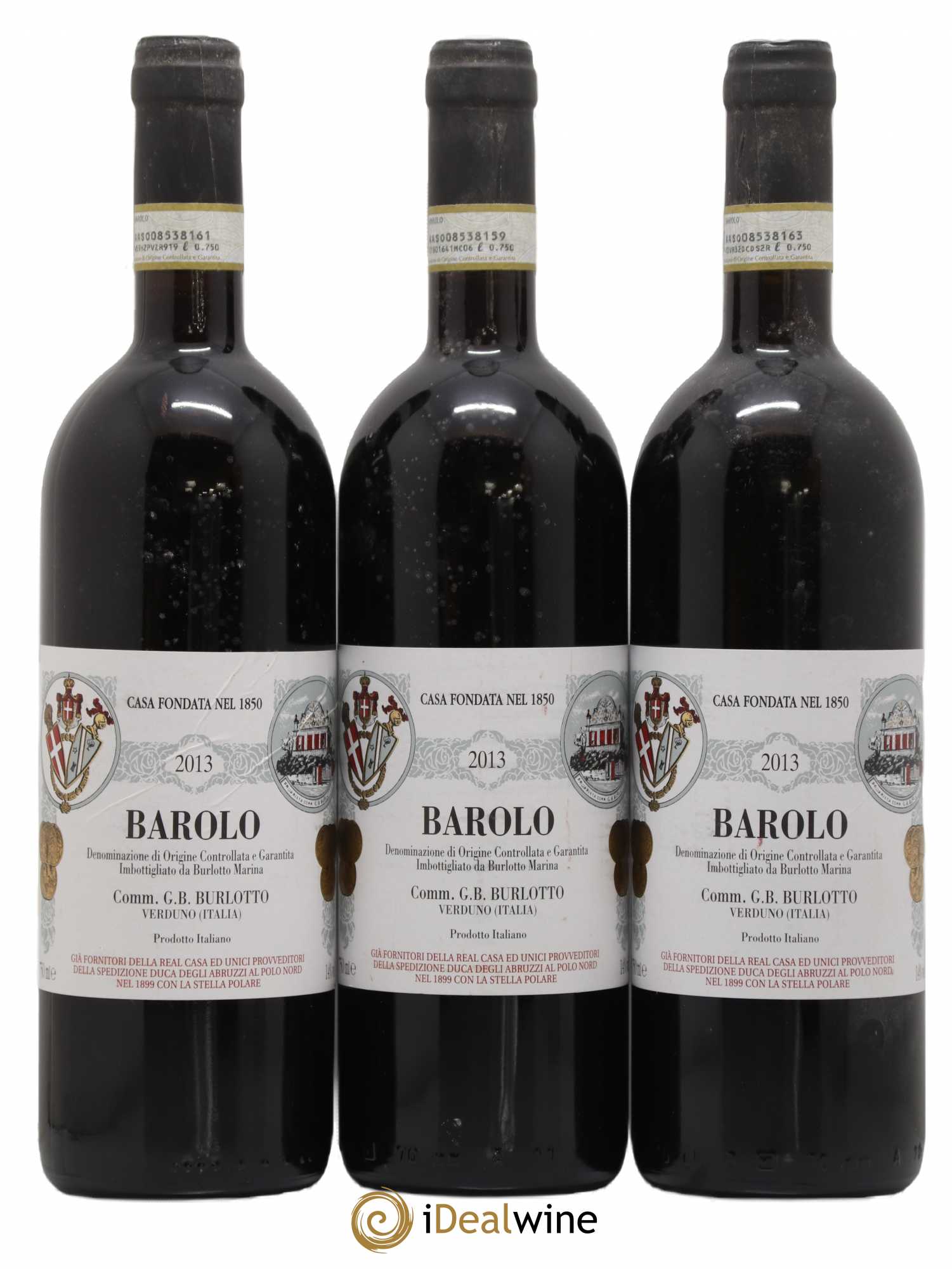 Barolo DOCG Comm. Giovan Battista Burlotto 2013 - Lot de 3 bouteilles - 0