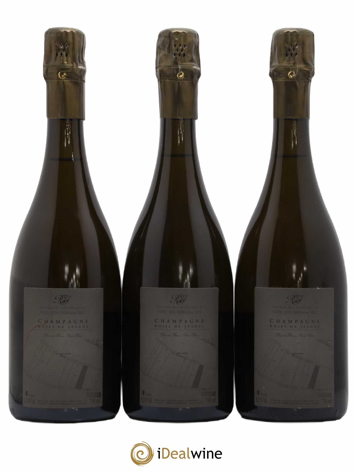 Roses de Jeanne La Bolorée Cédric Bouchard 2012 - Lot de 3 bouteilles - 1