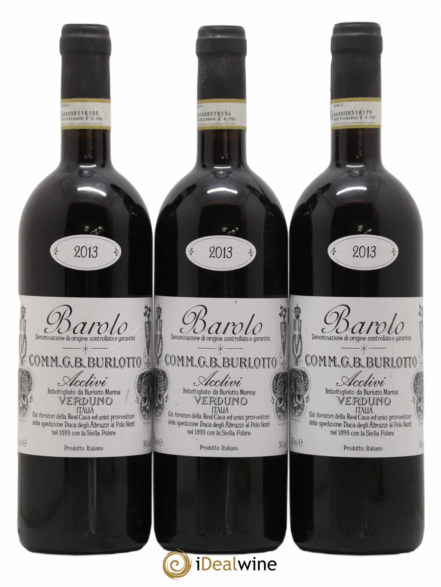 Barolo DOCG Acclivi Comm. Giovan Battista Burlotto Acclivi 2013 - Lot de 3 bouteilles - 0