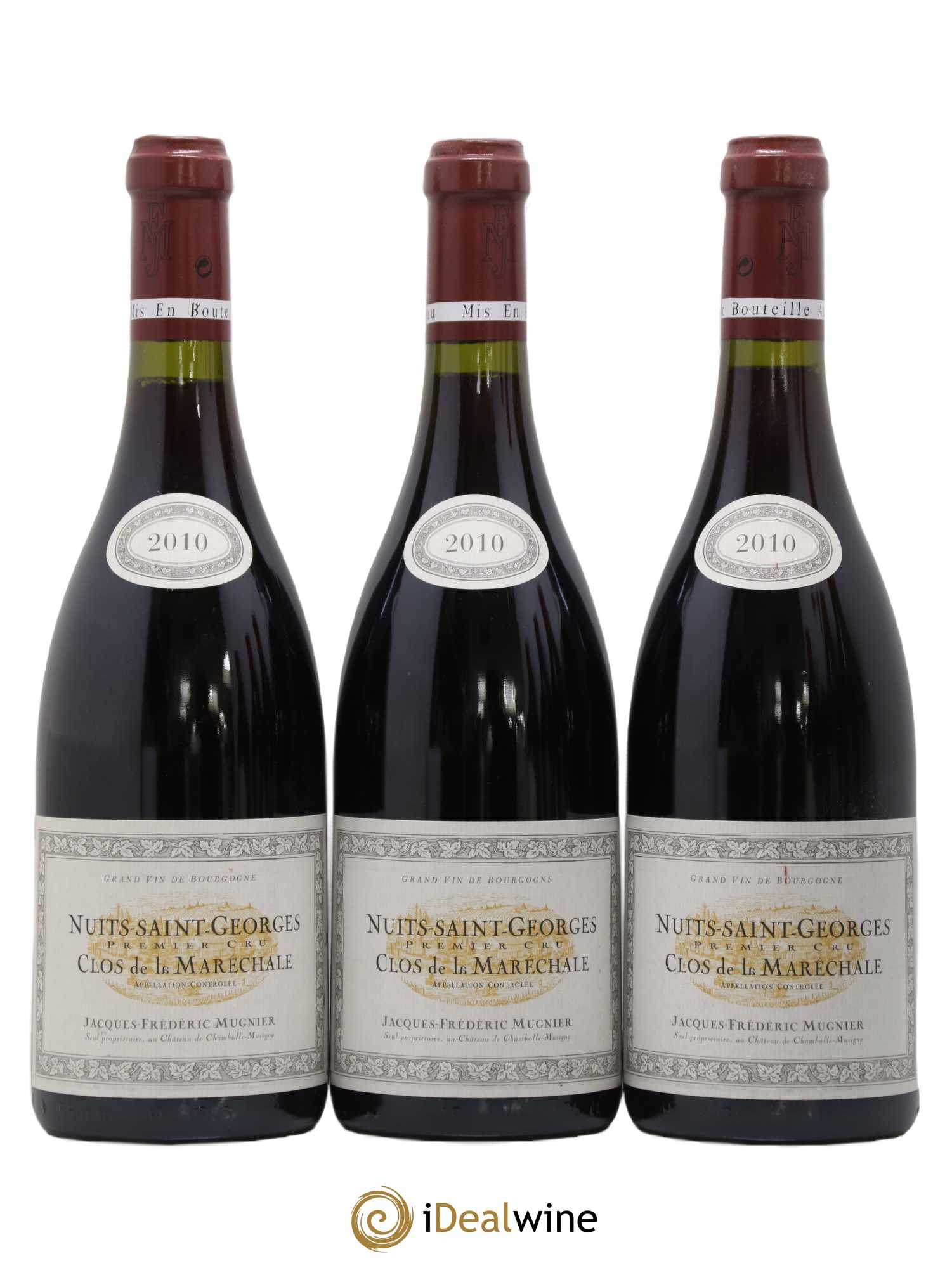 Nuits-Saint-Georges 1er Cru Clos de La Maréchale Jacques-Frédéric Mugnier 2010 - Lot de 3 bouteilles - 0