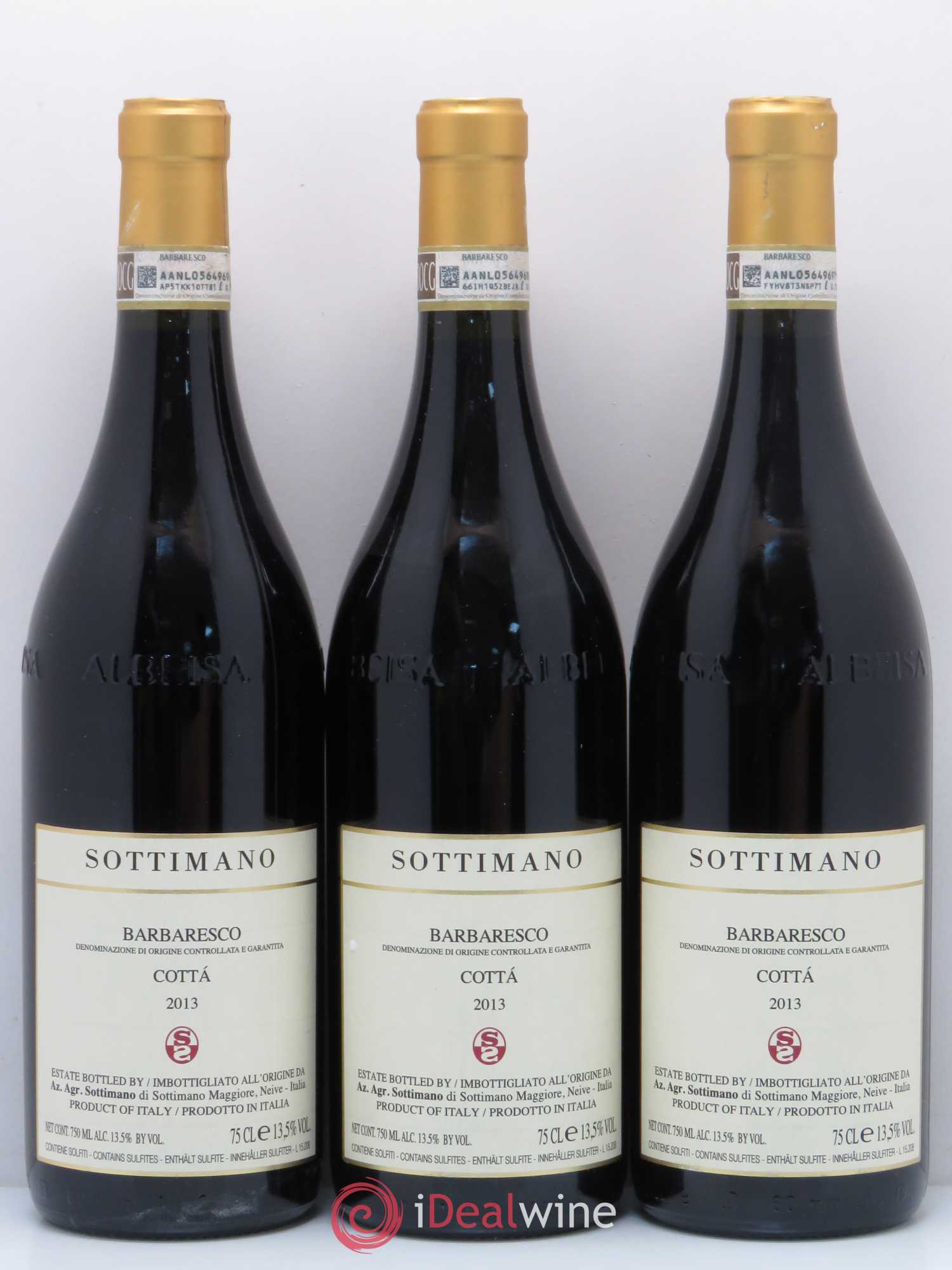 Barbaresco DOCG Sottimano Cotta 2013 - Lot de 3 bouteilles - 0