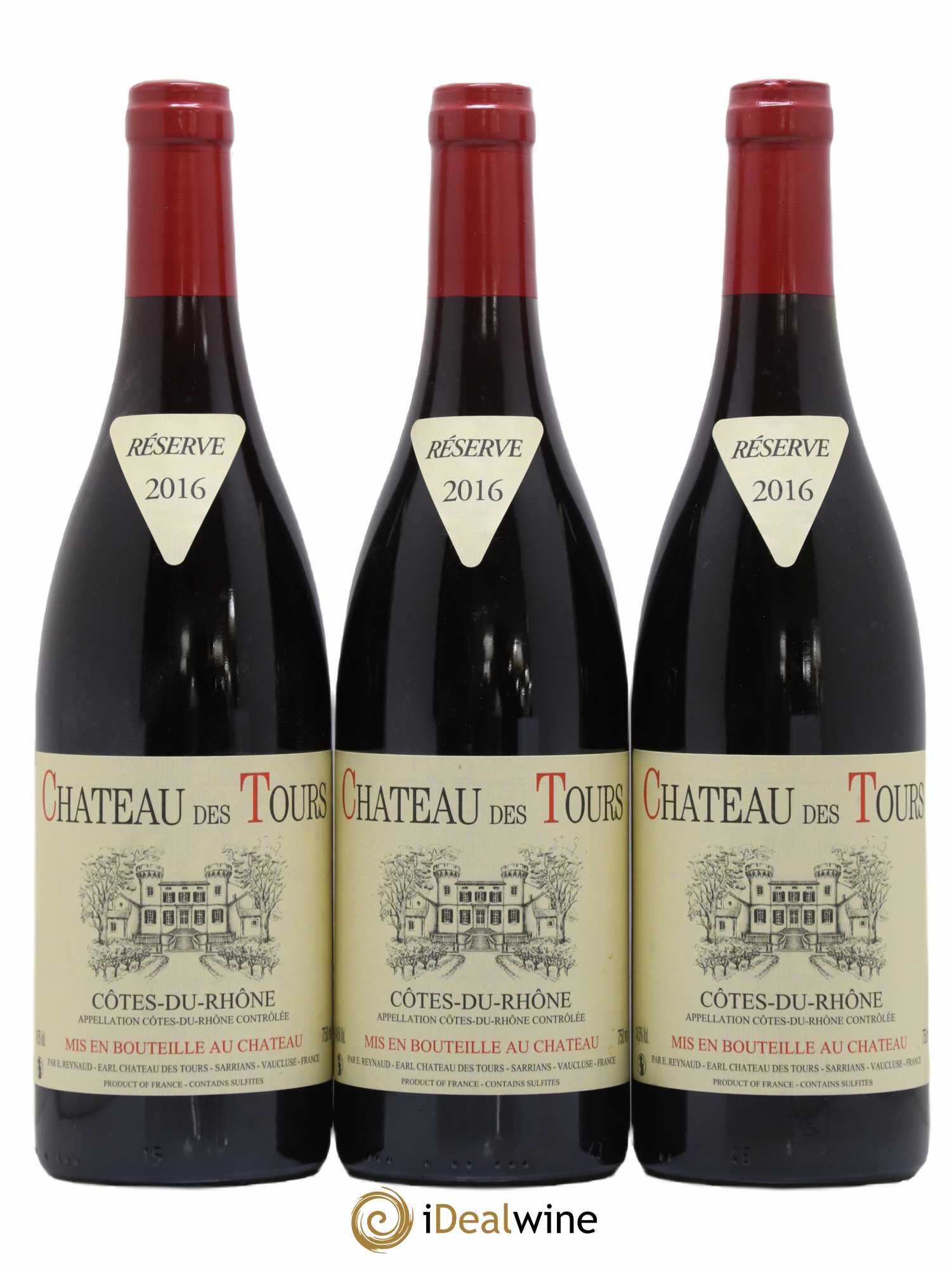 Côtes-du-Rhône Château des Tours Emmanuel Reynaud 2016 - Lot de 3 bouteilles - 0