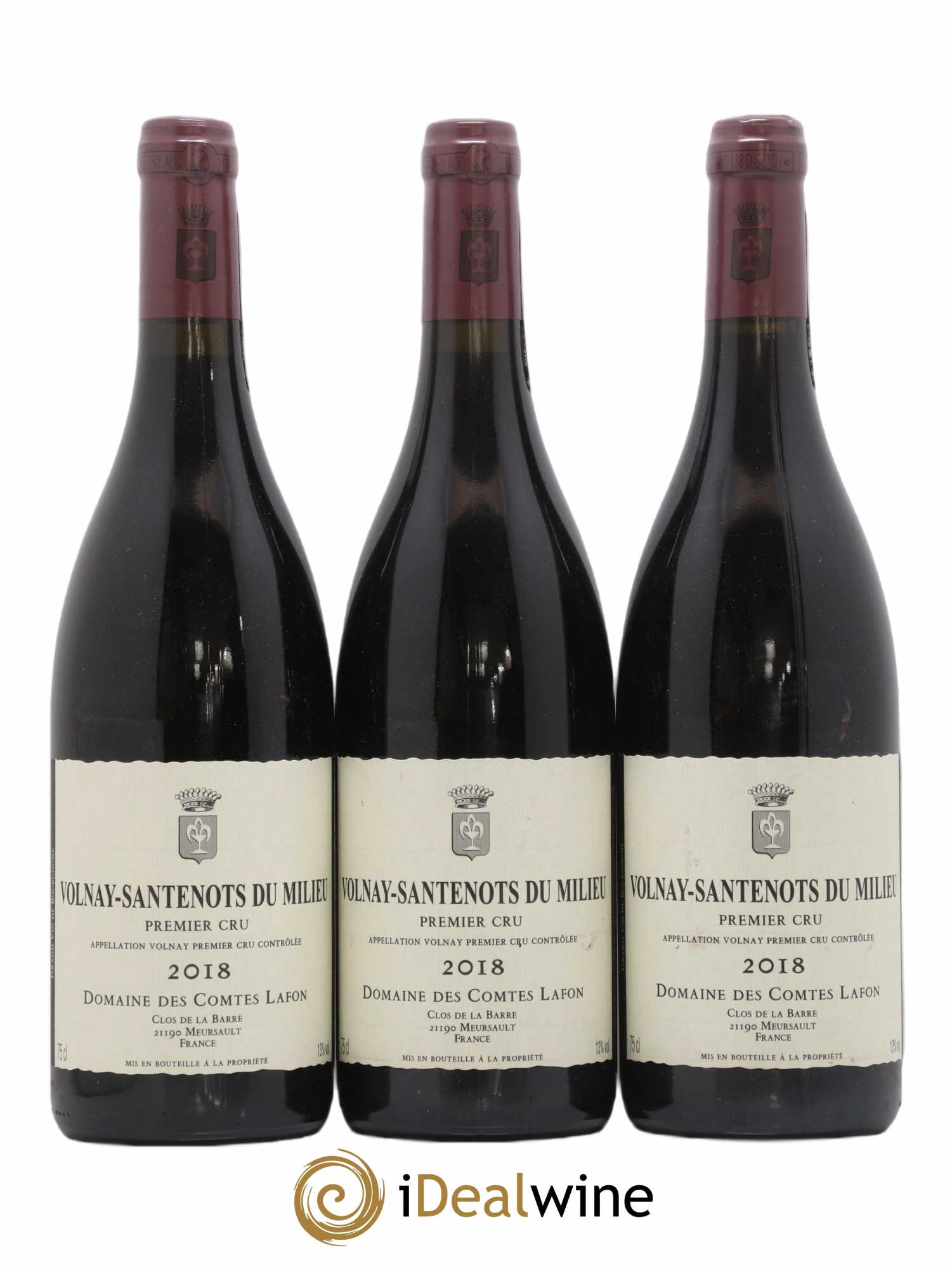 Volnay 1er Cru Santenots du Milieu Comtes Lafon (Domaine des) 2018 - Lot de 3 bouteilles - 0