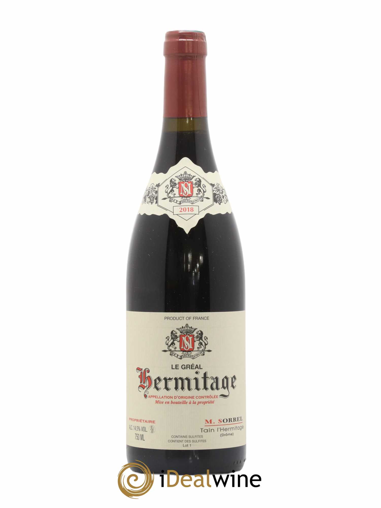 Hermitage Le Gréal Marc Sorrel 2018 - Lot de 1 bouteille - 0