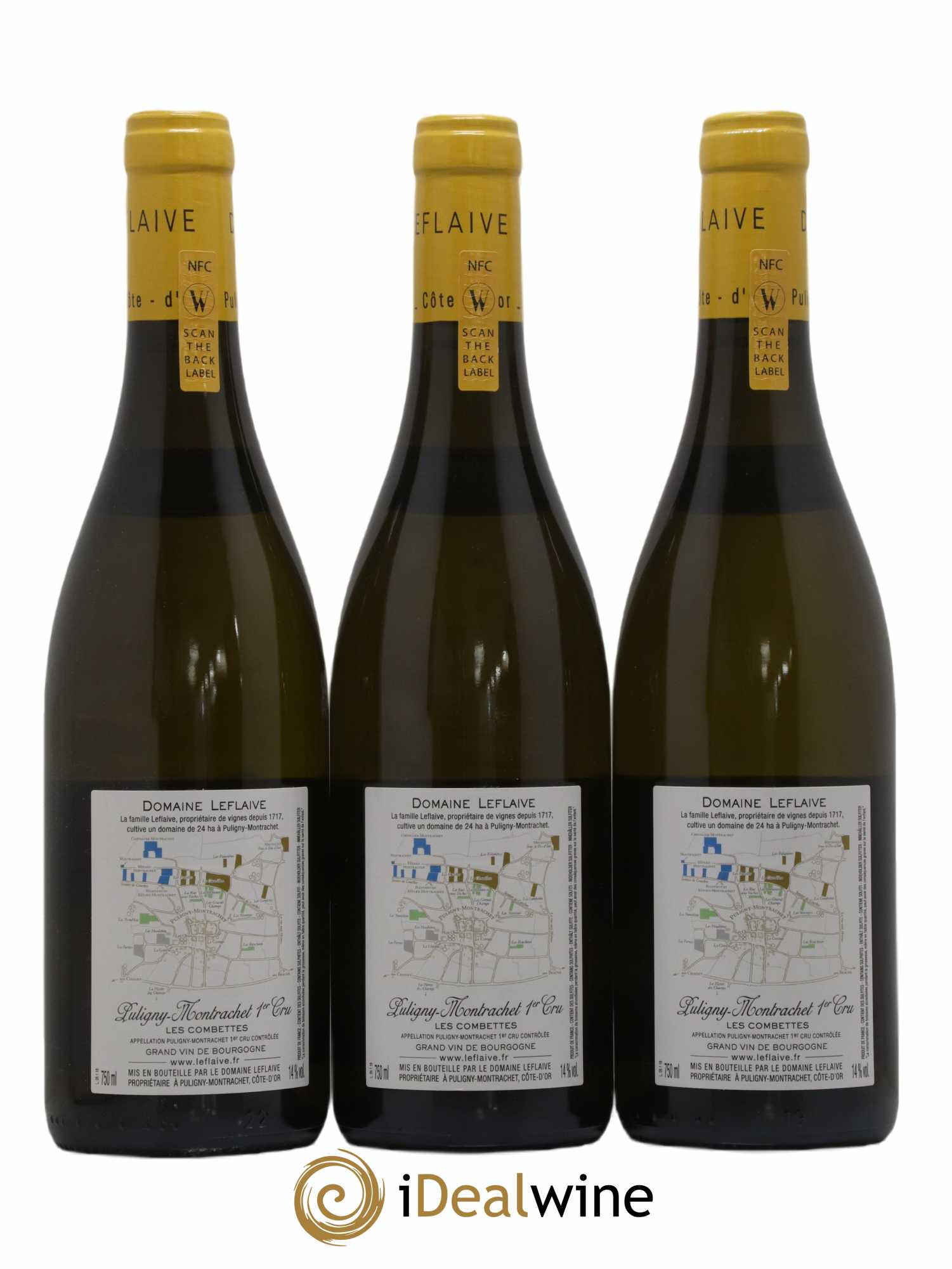 Puligny-Montrachet 1er Cru Les Combettes Leflaive (Domaine) 2019 - Lot de 3 bouteilles - 1