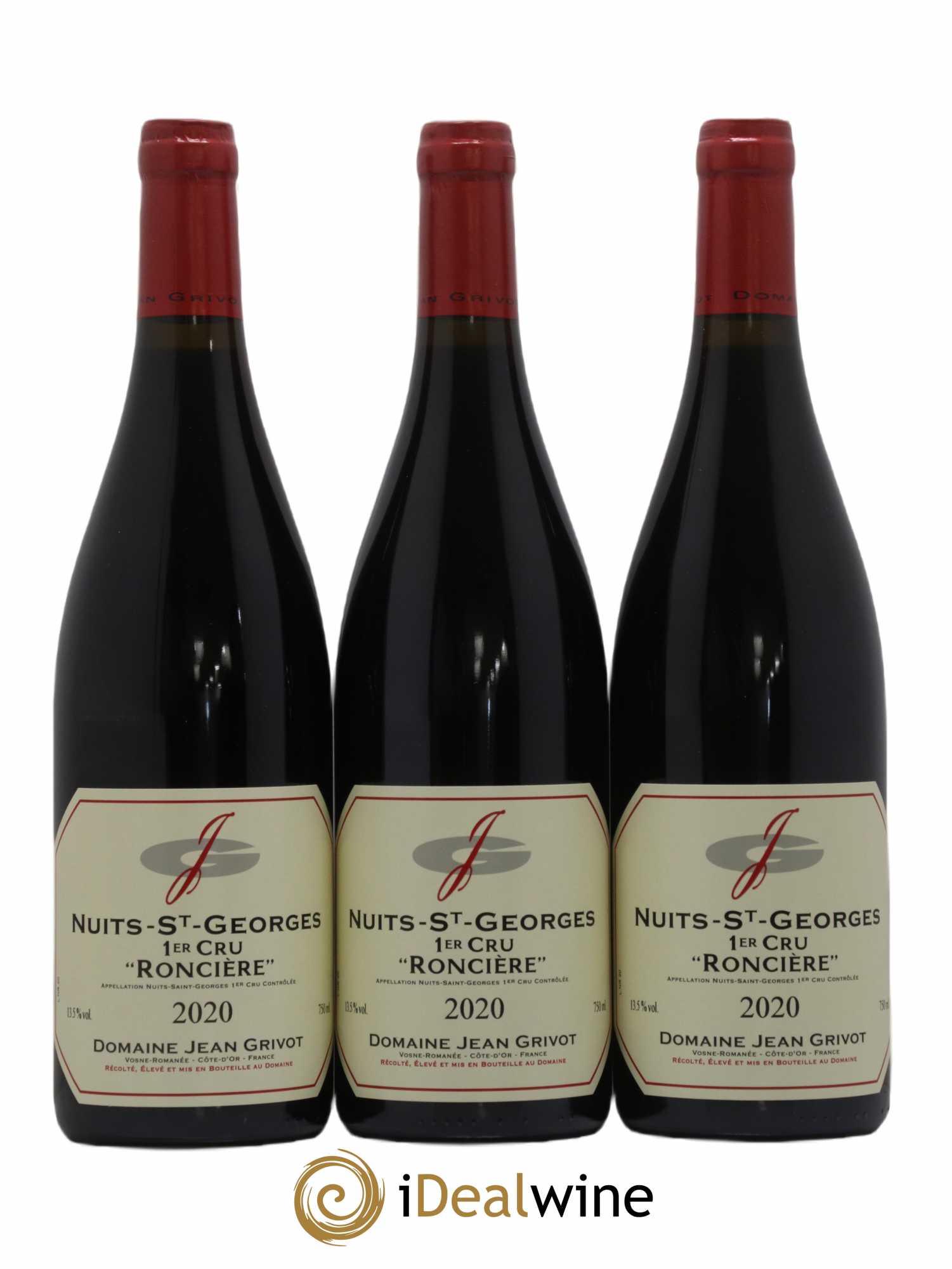 Nuits-Saint-Georges 1er Cru Roncière Jean Grivot 2020 - Lot de 3 bouteilles - 0