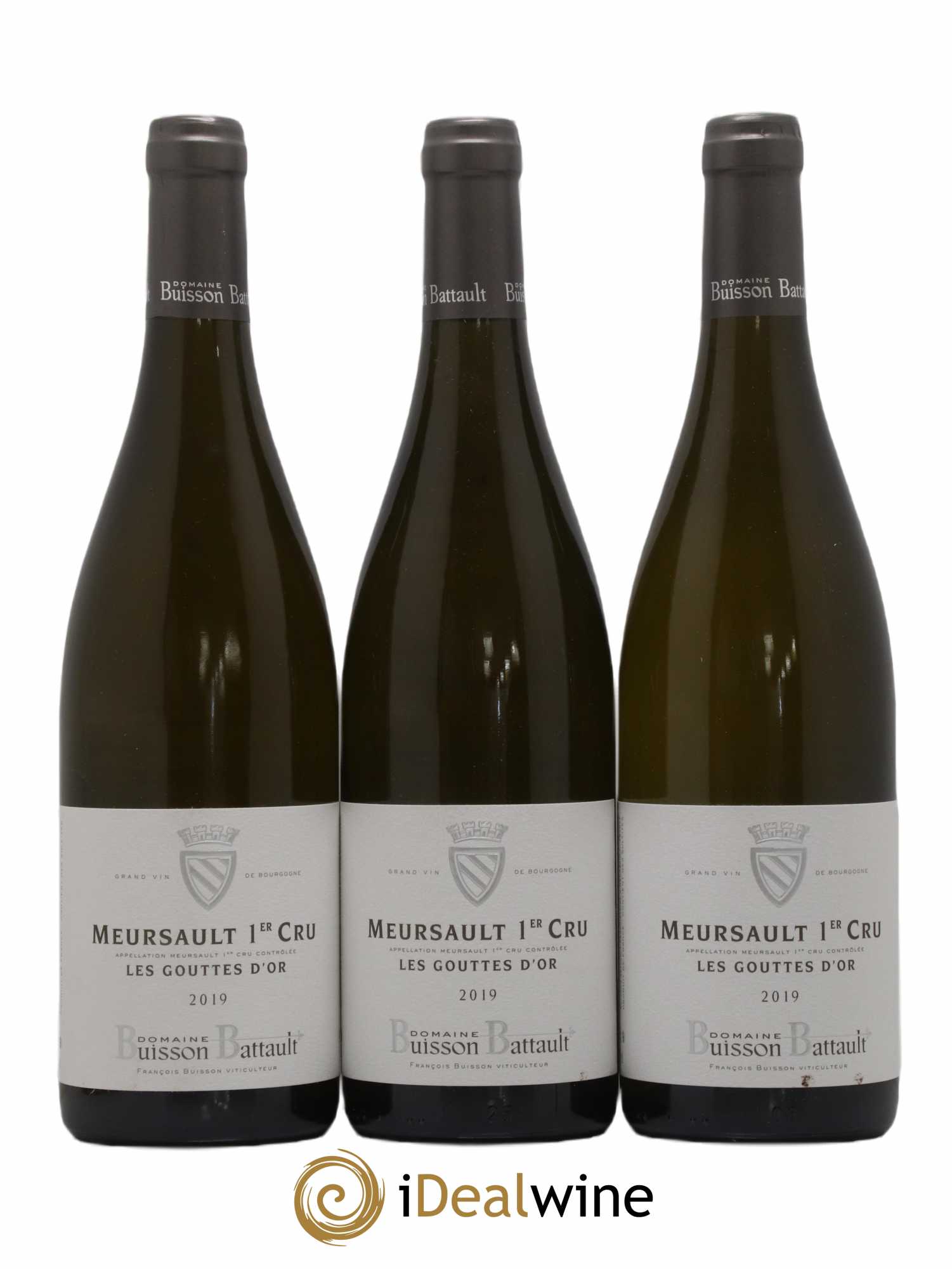 Meursault 1er Cru Les gouttes d'or Buisson Battault 2019 - Lot de 3 bouteilles - 0