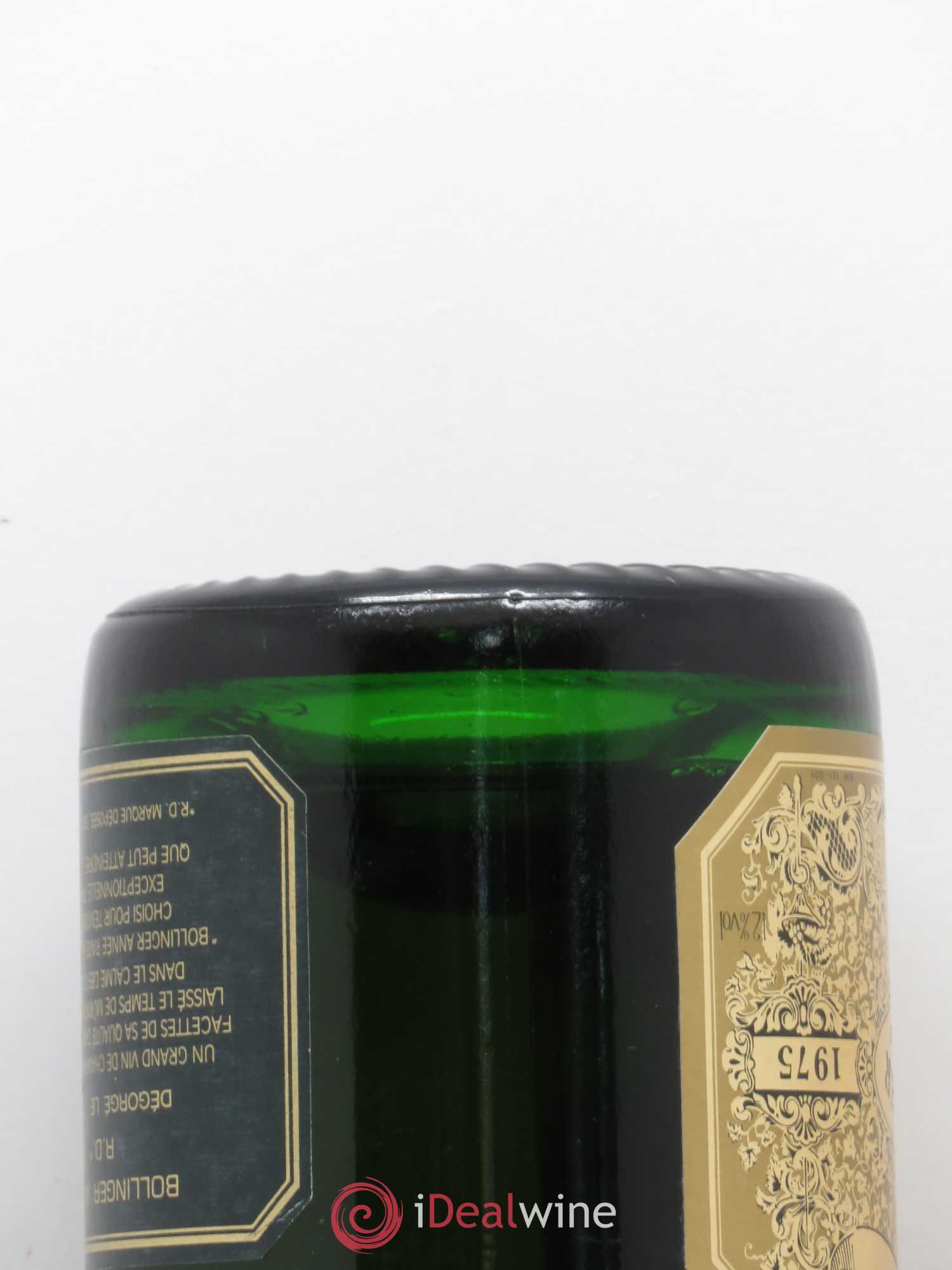 R.D. Extra-Brut Bollinger Année rare 1975 - Lot de 1 bouteille - 2