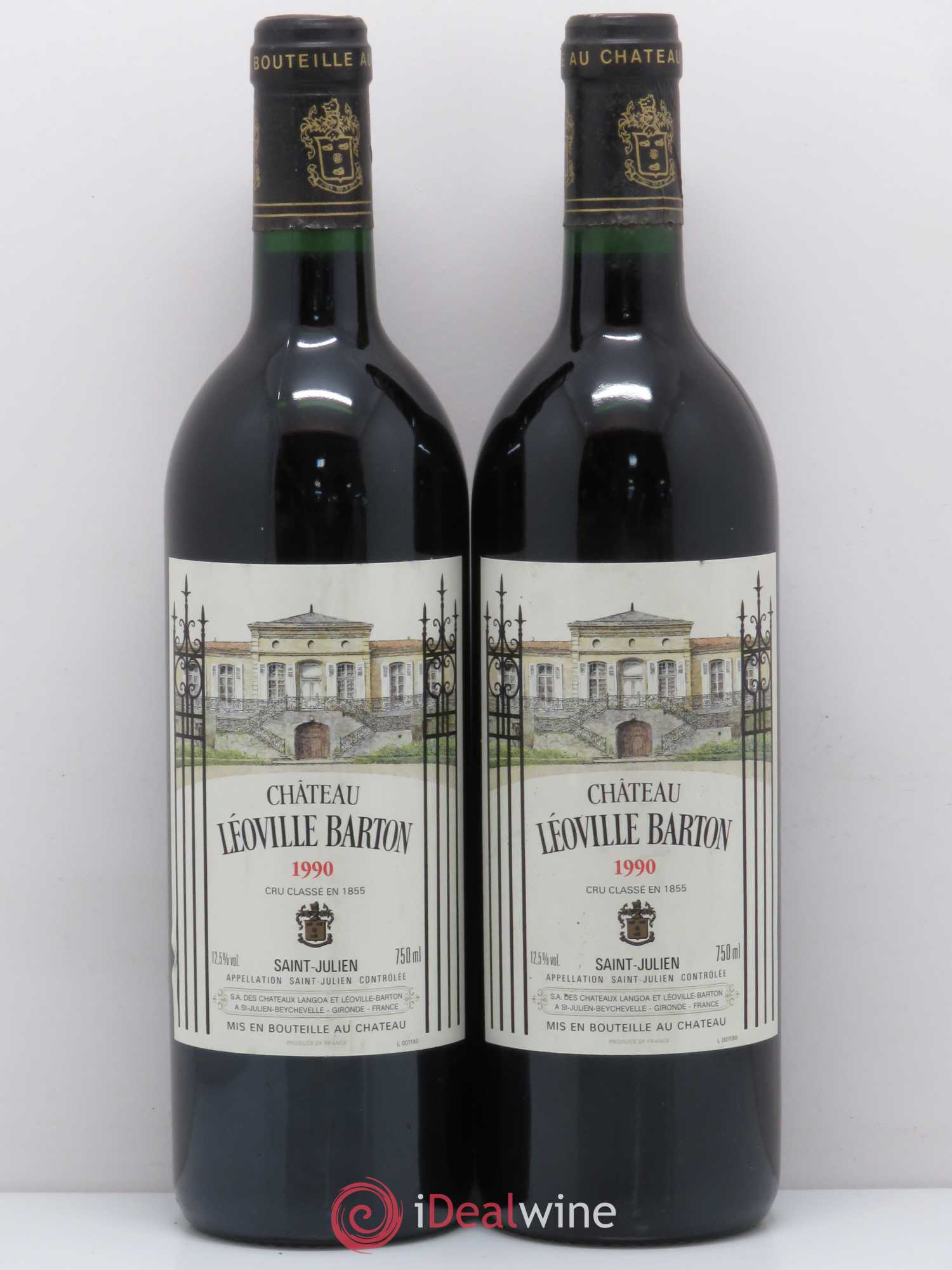 Château Léoville Barton 2ème Grand Cru Classé 1990 - Lot de 2 bouteilles - 0