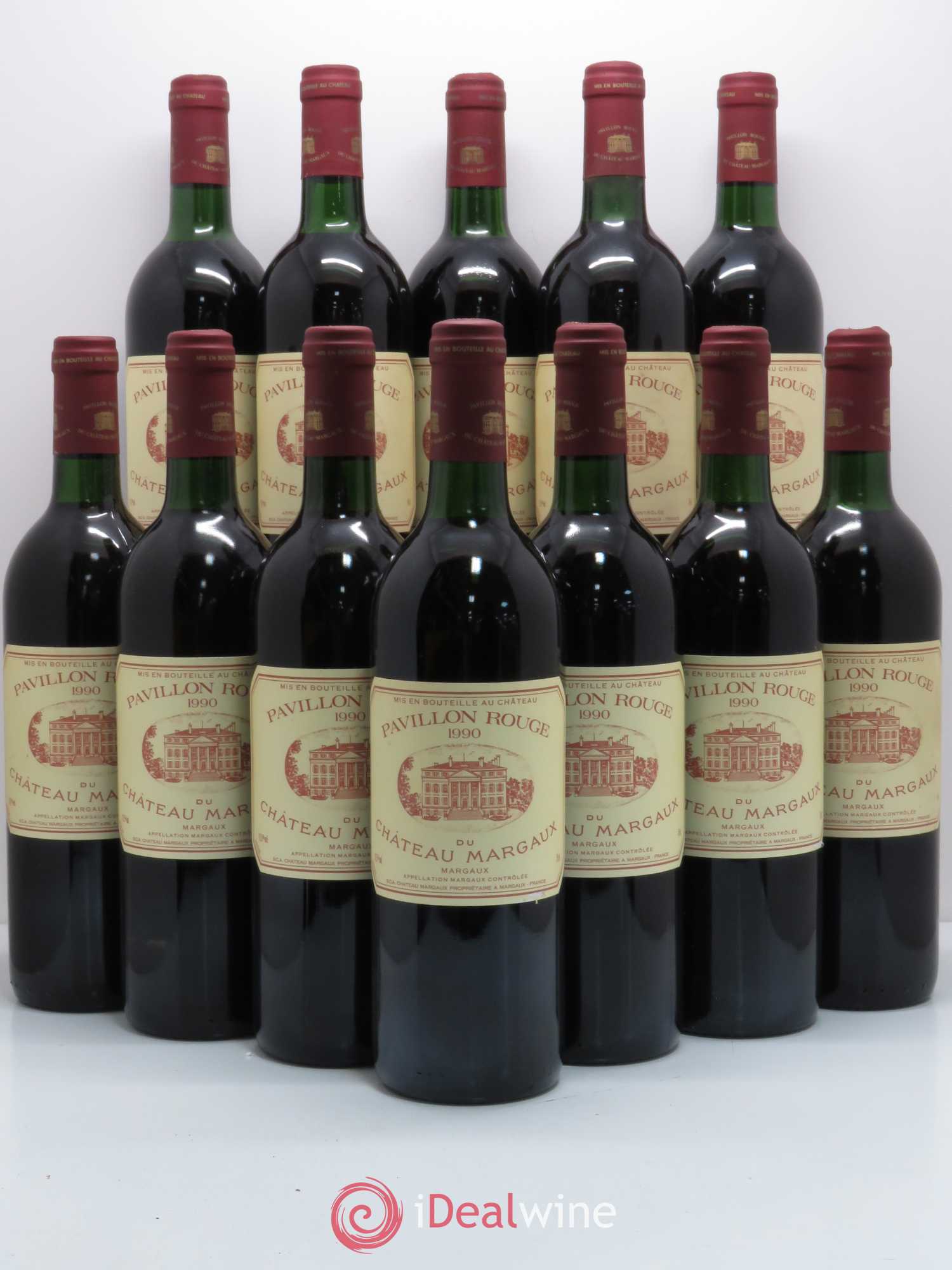 Pavillon Rouge du Château Margaux Second Vin 1990 - Lot de 12 bouteilles - 0