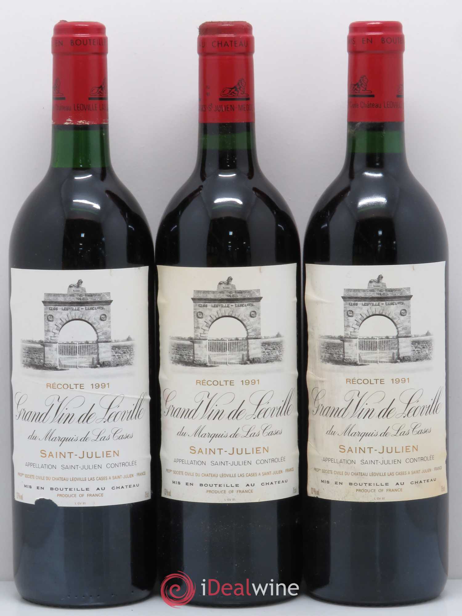 Château Léoville Las Cases 2ème Grand Cru Classé 1991 - Lot de 12 bouteilles - 1
