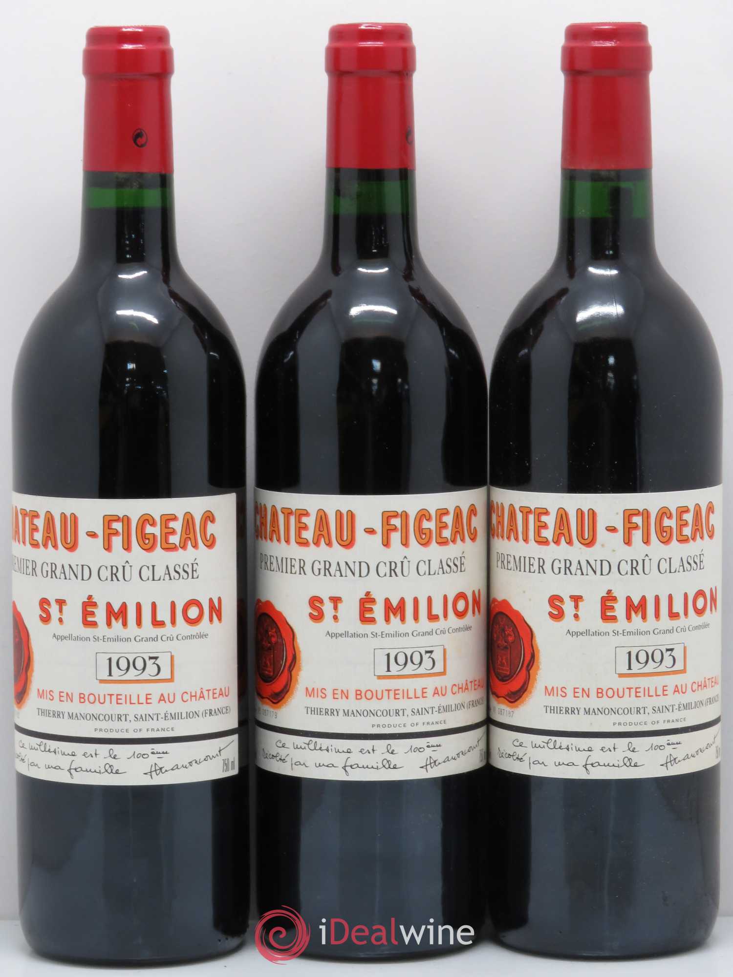 Château Figeac 1er Grand Cru Classé A 1993 - Lot de 12 bouteilles - 2