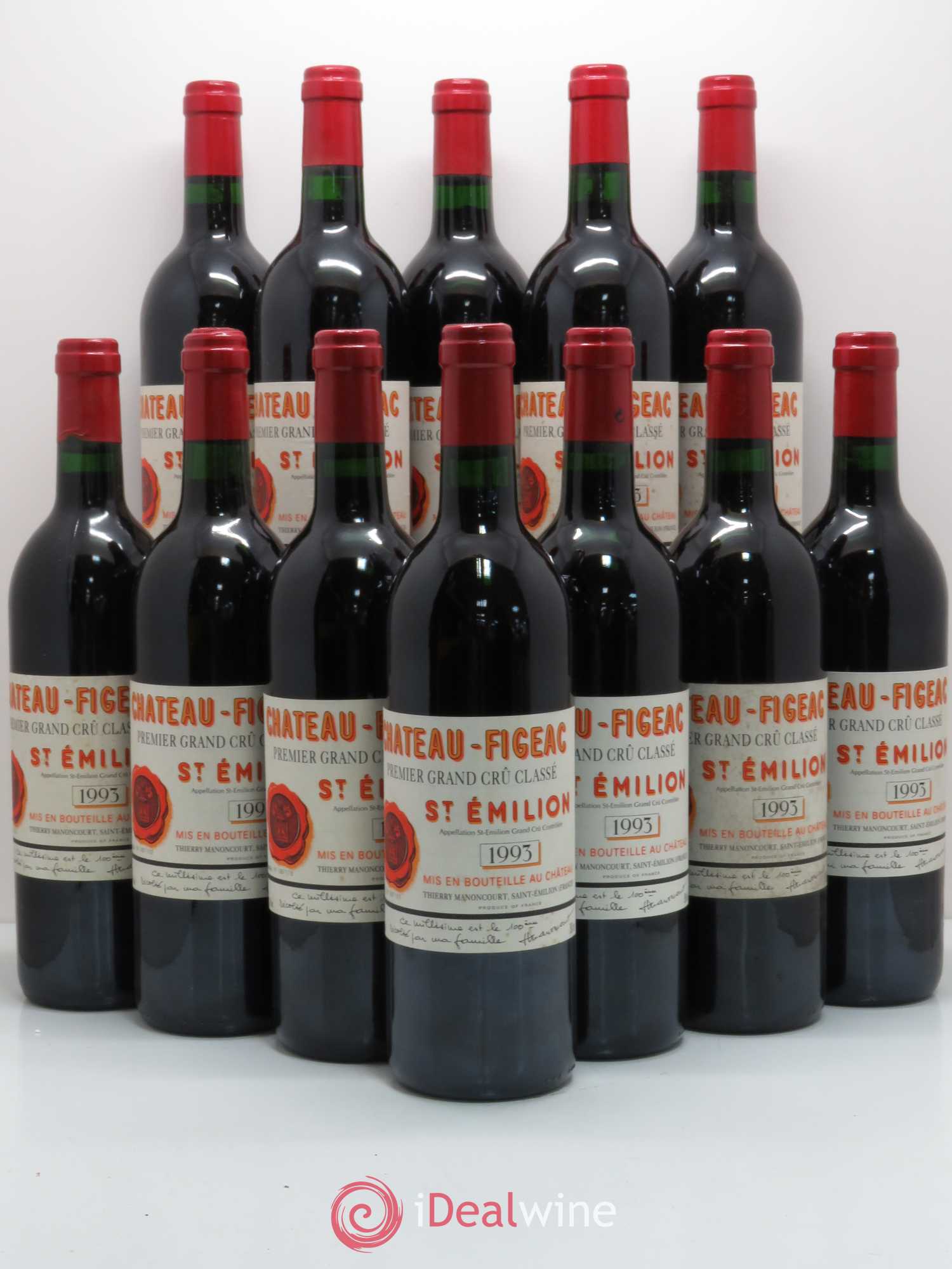 Château Figeac 1er Grand Cru Classé A 1993 - Lot de 12 bouteilles - 0