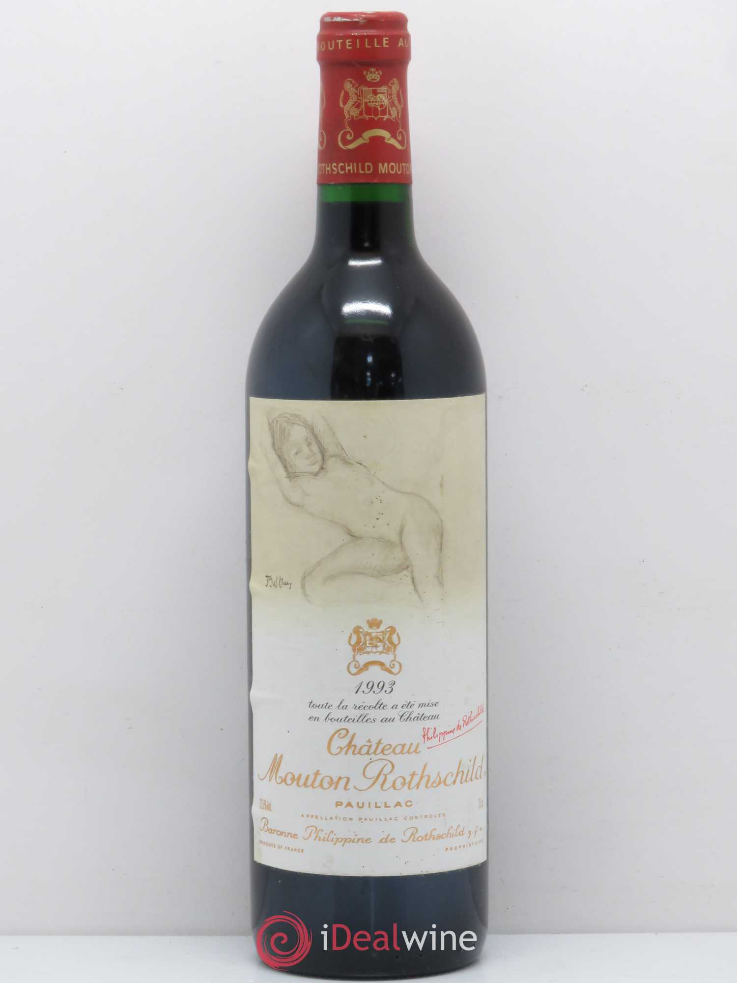 Château Mouton Rothschild 1er Grand Cru Classé 1993 - Lot de 1 bouteille - 0