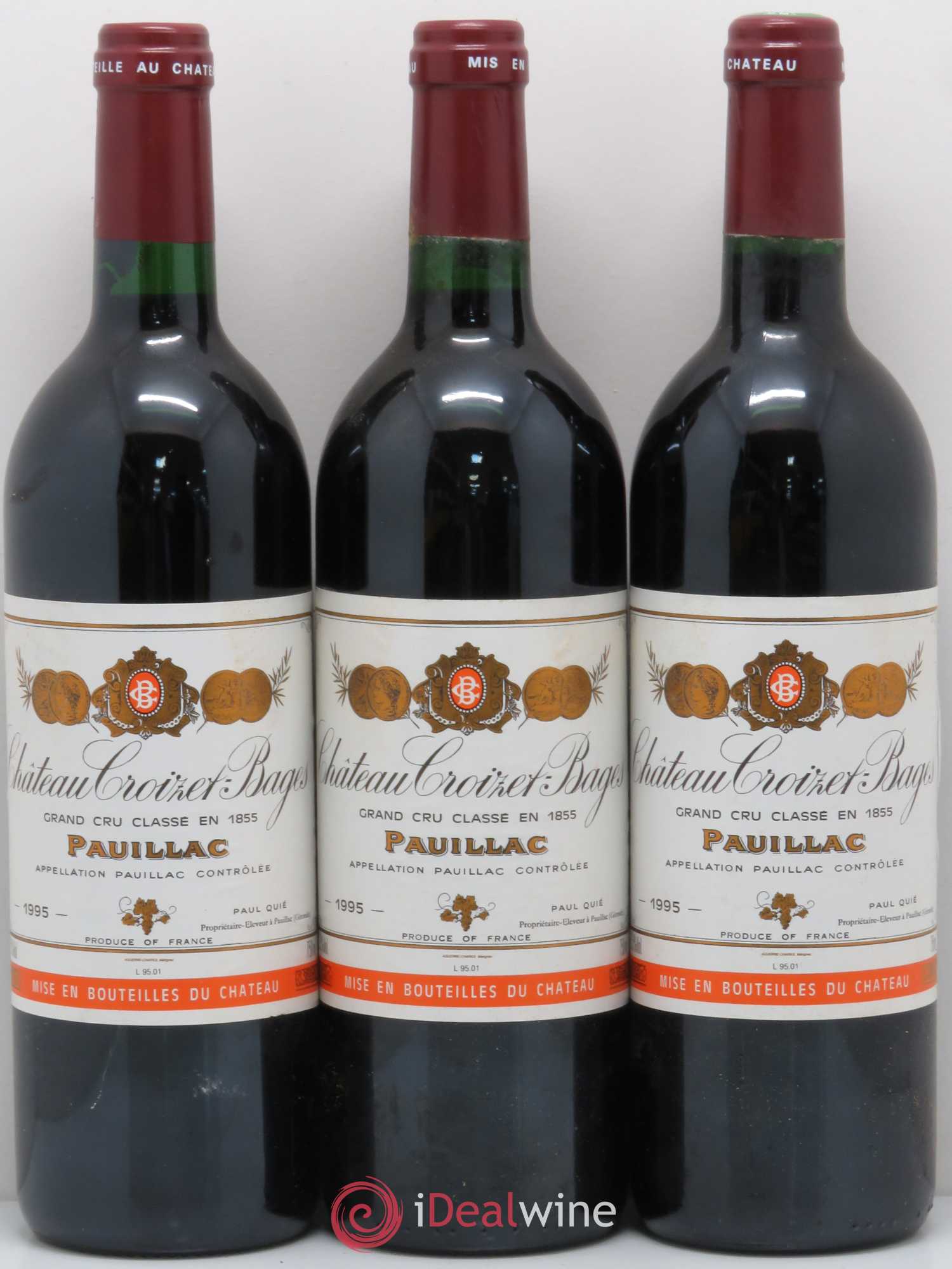 Château Croizet Bages 5ème Grand Cru Classé 1995 - Lot de 12 bouteilles - 3