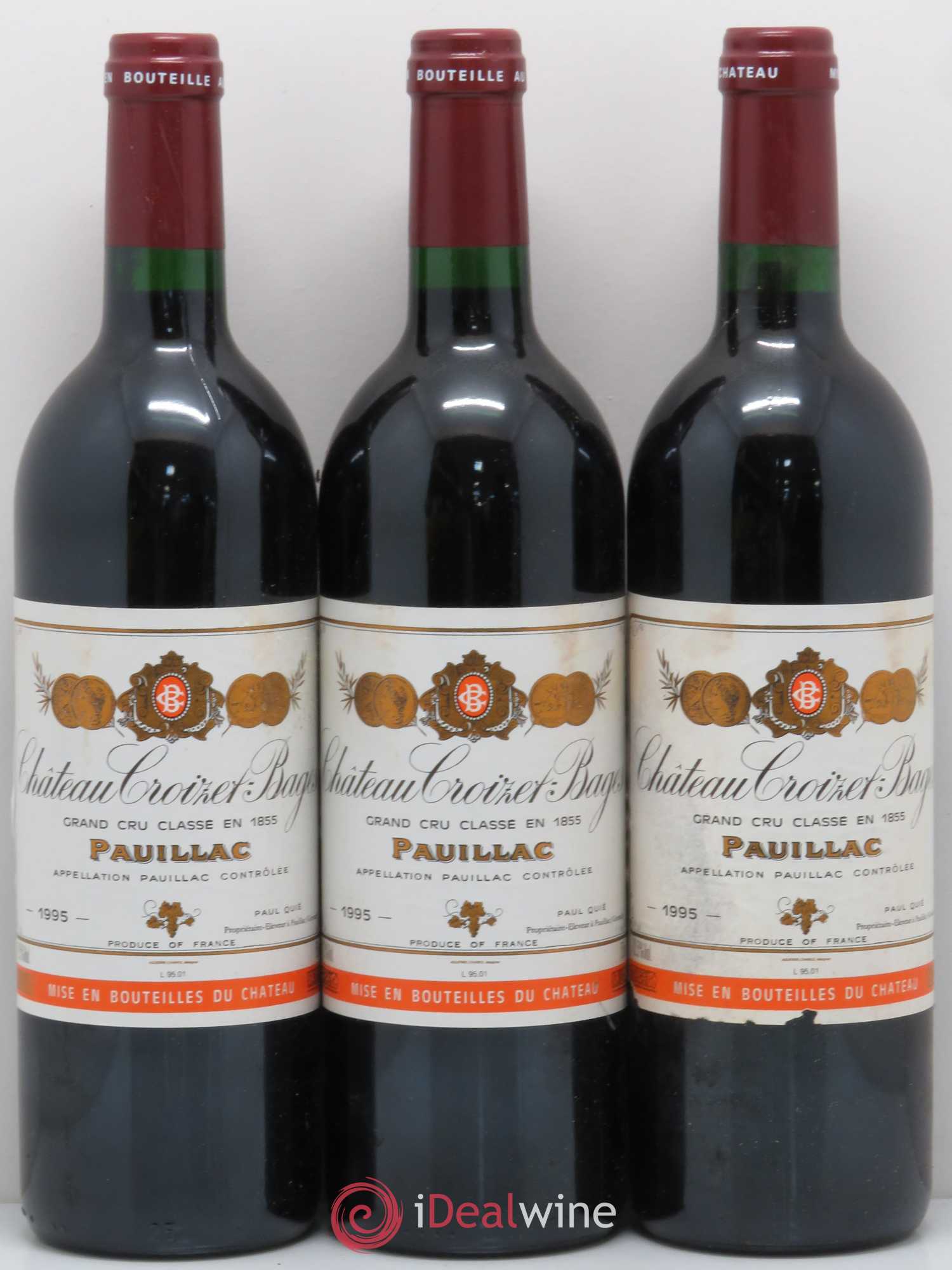 Château Croizet Bages 5ème Grand Cru Classé 1995 - Lot de 12 bouteilles - 4