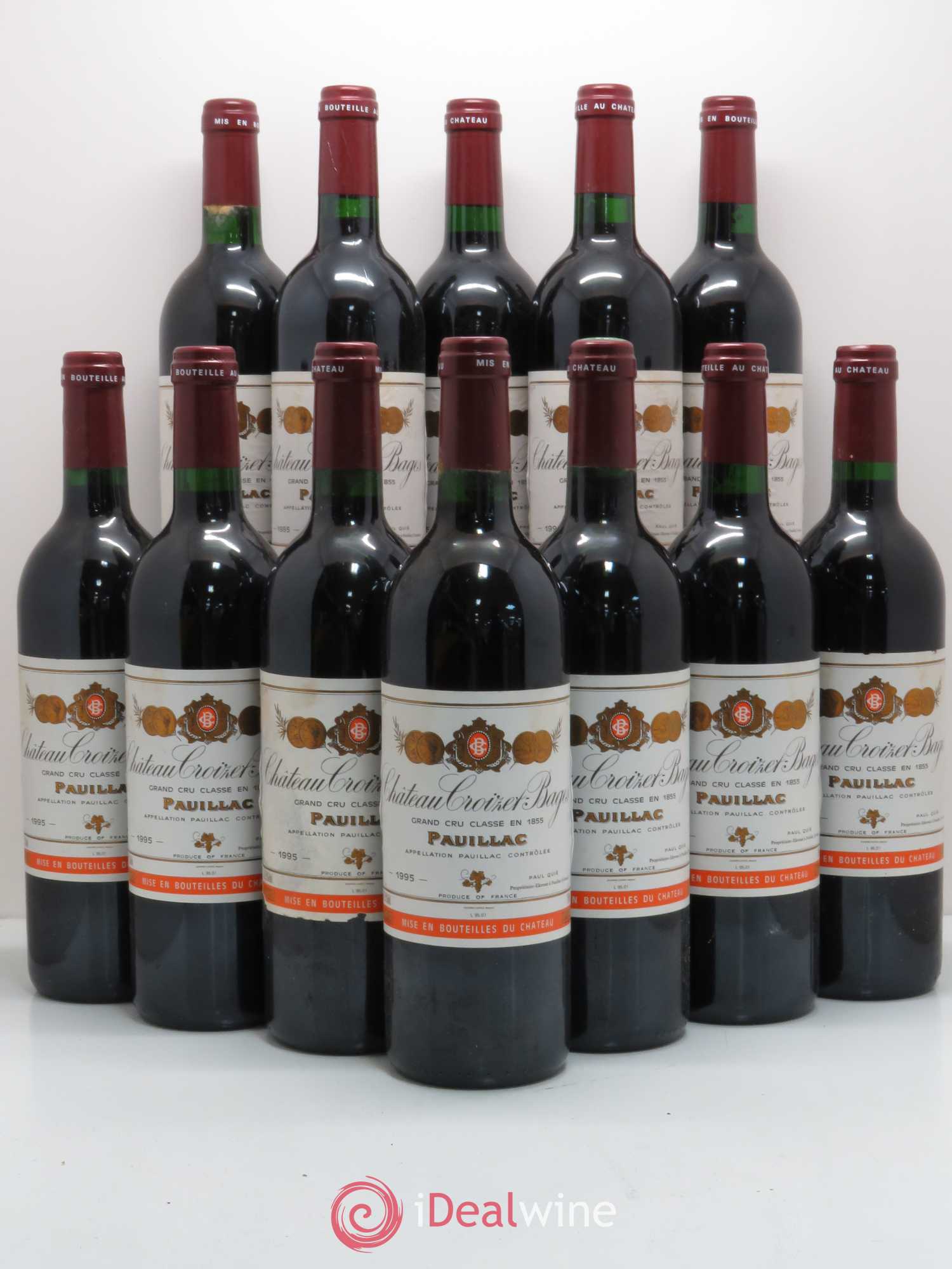 Château Croizet Bages 5ème Grand Cru Classé 1995 - Lot de 12 bouteilles - 0