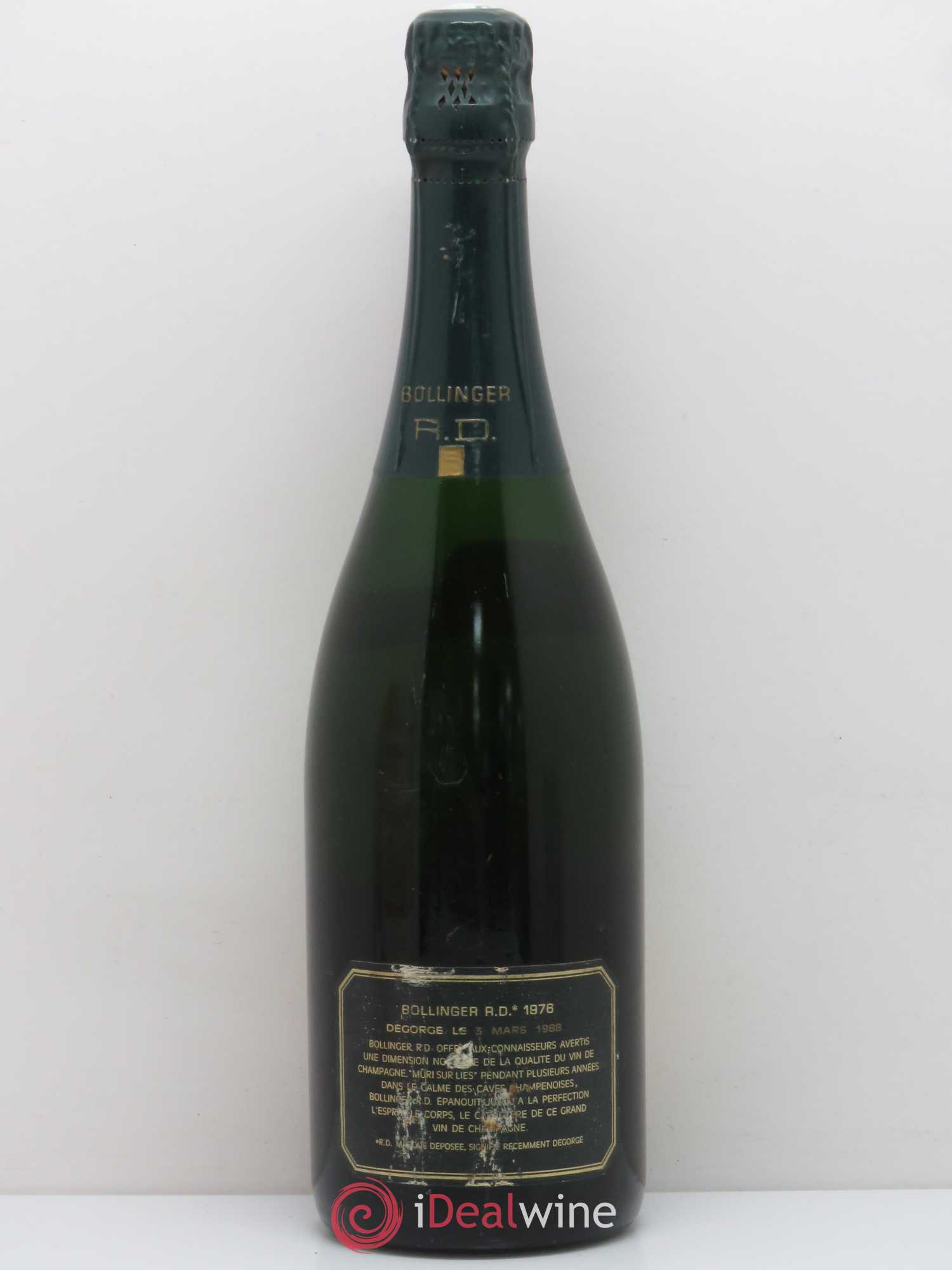 R.D. Extra-Brut Bollinger 1976 - Lot de 1 bouteille - 1