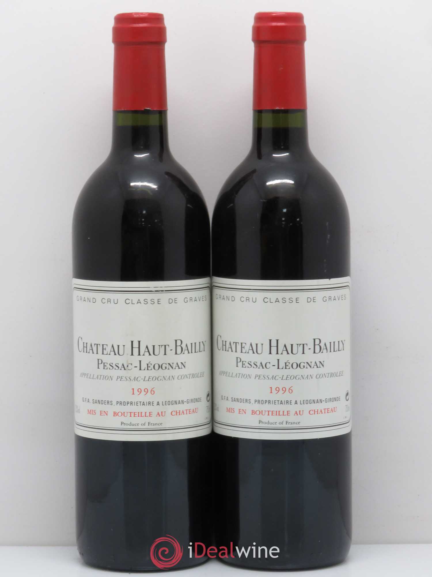 Château Haut-Bailly Cru Classé de Graves 1996 - Lot de 2 bouteilles - 0