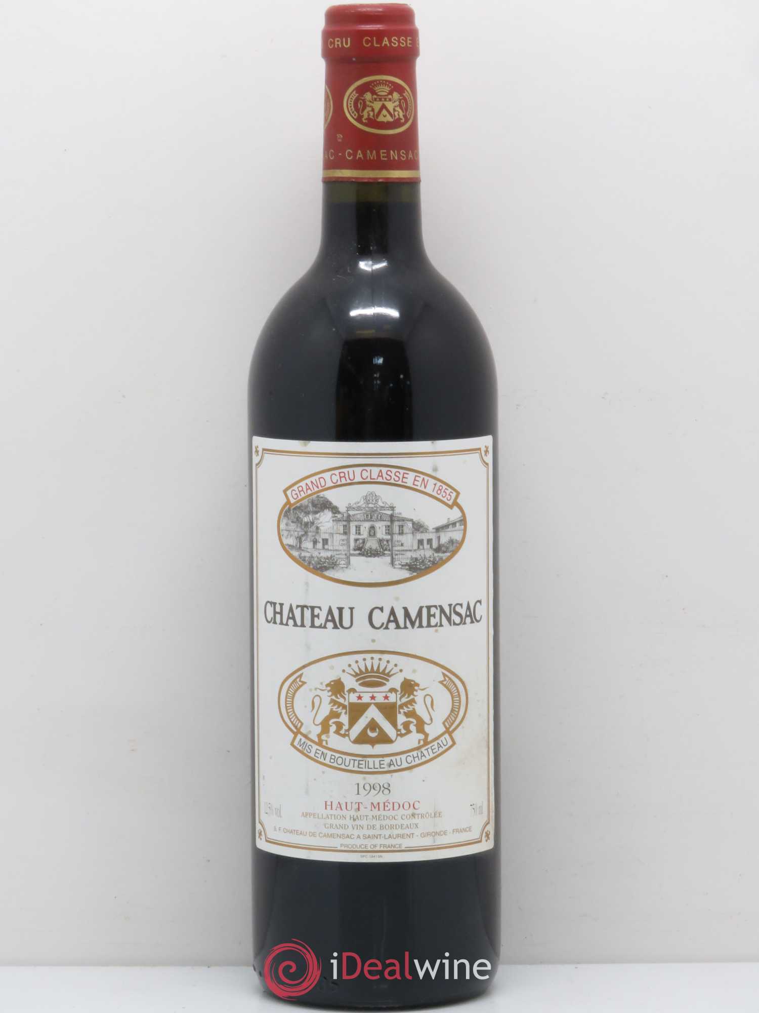 Château Camensac 5ème Grand Cru Classé 1998 - Lot de 1 bouteille - 0