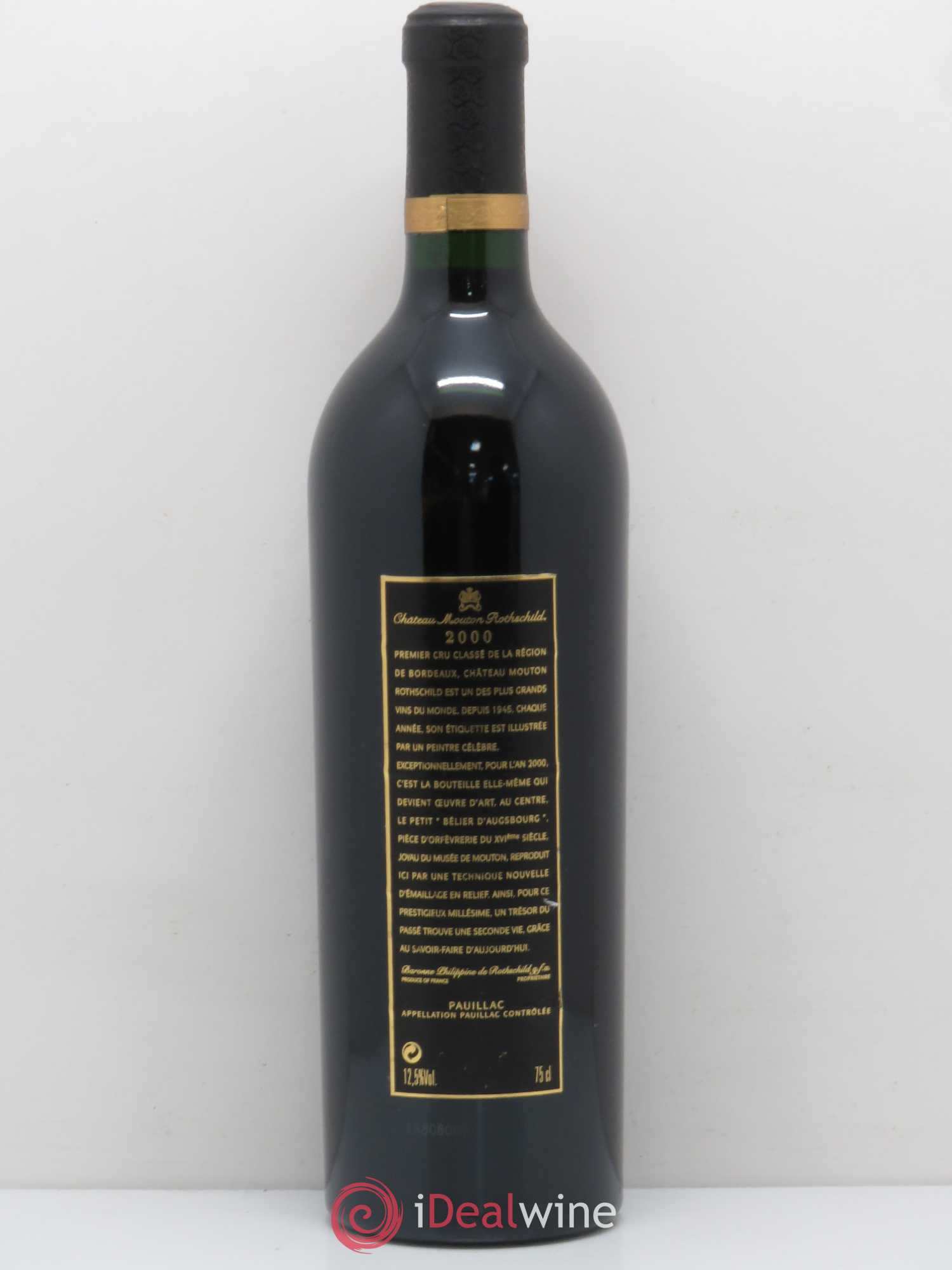 Château Mouton Rothschild 1er Grand Cru Classé 2000 - Lot de 1 bouteille - 1