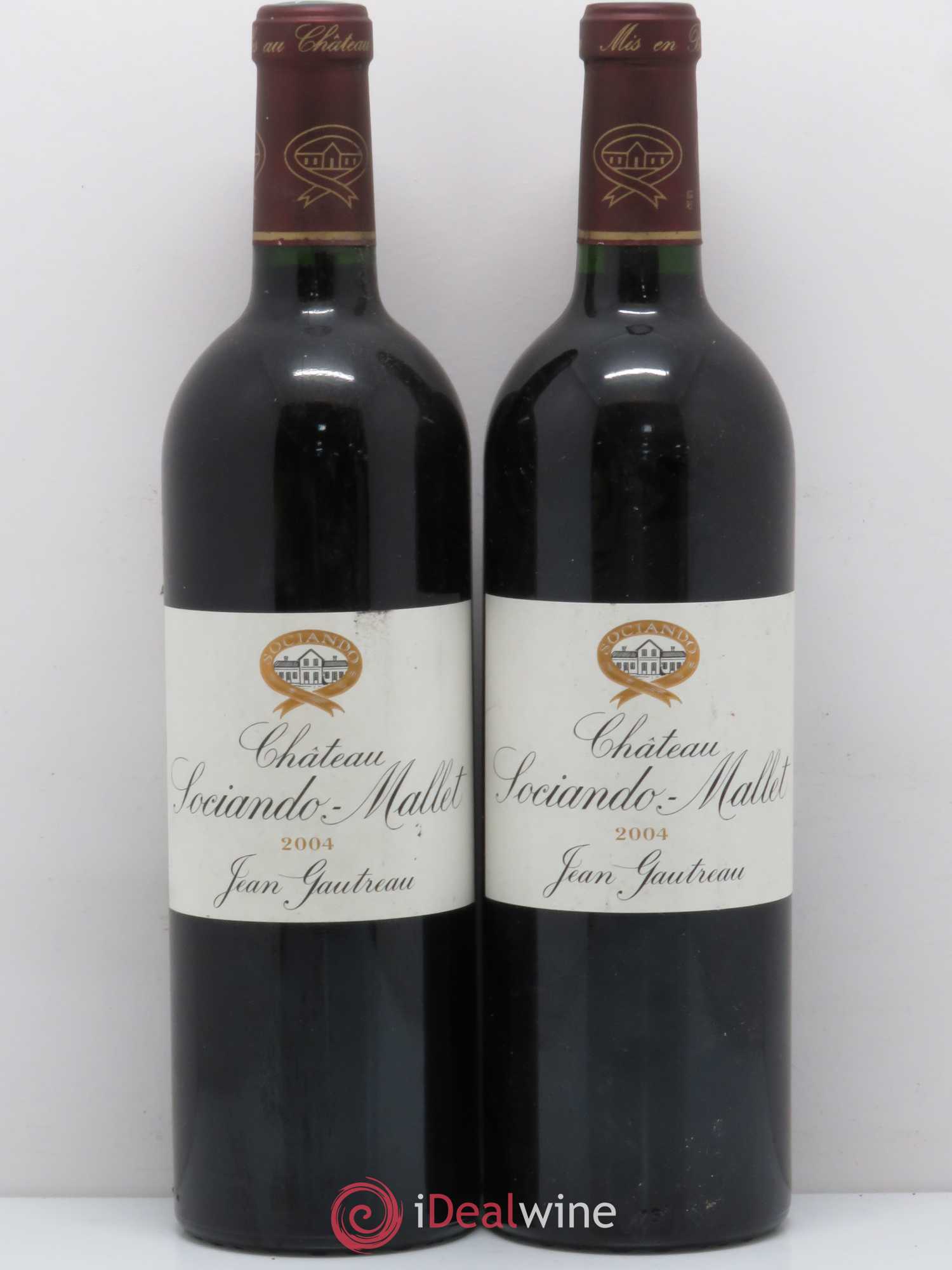 Château Sociando Mallet 2004 - Lot de 2 bouteilles - 0