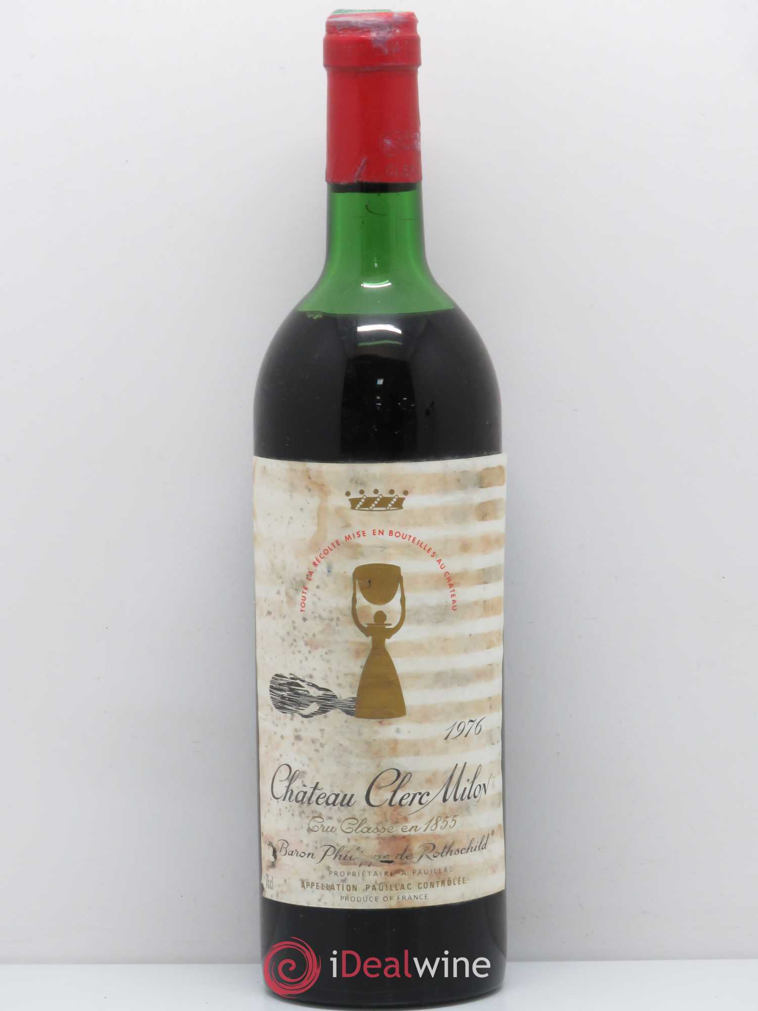 Château Clerc Milon 5ème Grand Cru Classé 1976 - Lot de 1 bouteille - 0