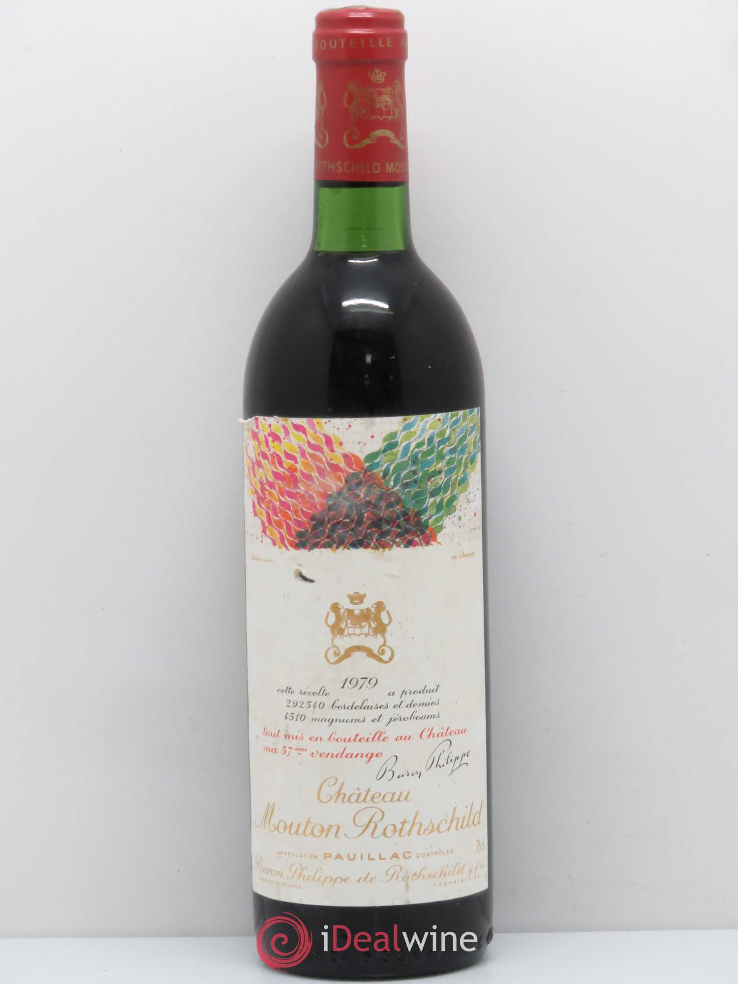 Château Mouton Rothschild 1er Grand Cru Classé 1979 - Lot de 1 bouteille - 0