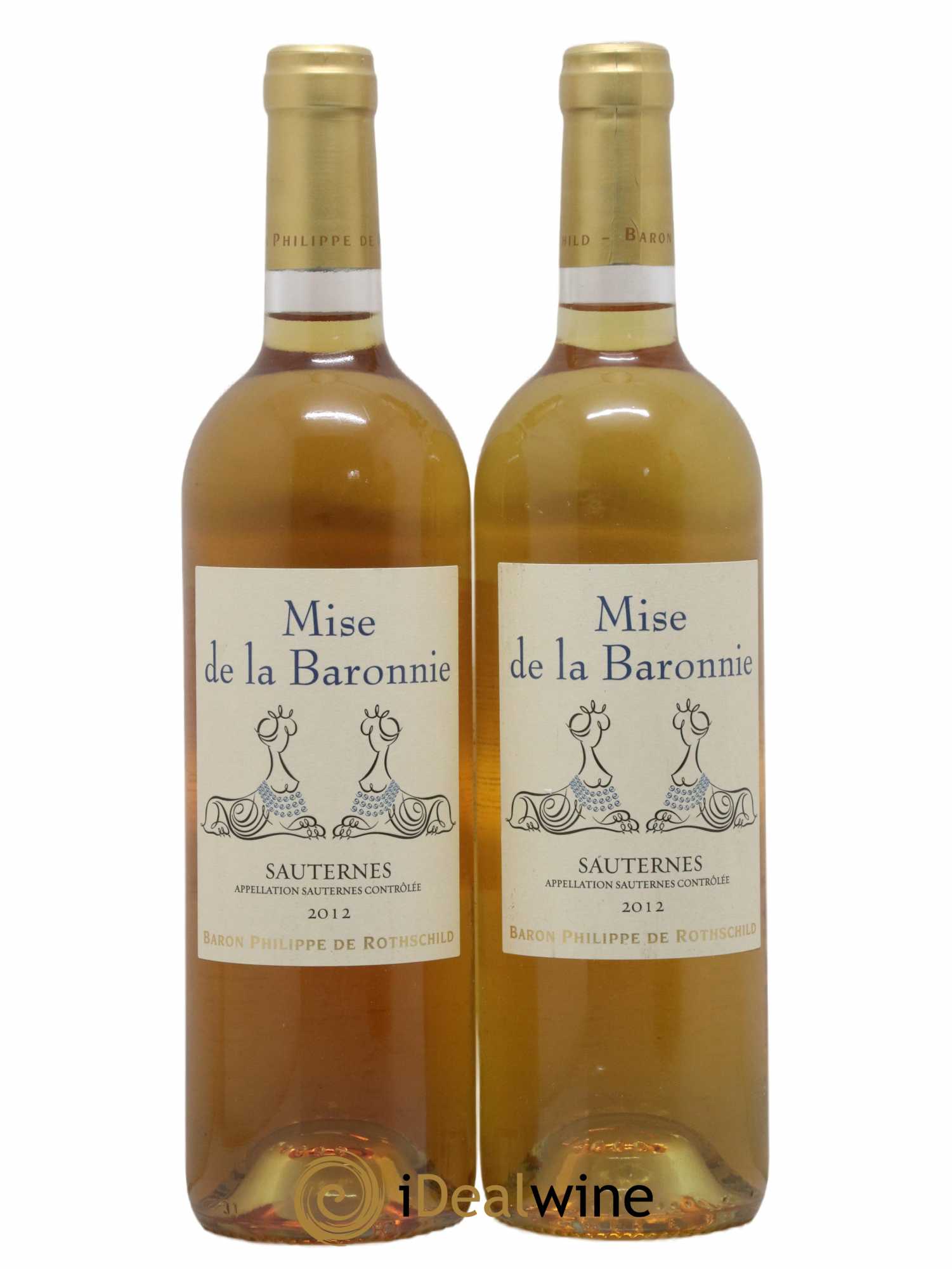Sauternes Mise De La Baronnie (sans prix de réserve) (sans prix de réserve) 2012 - Lotto di 2 bottiglie - 0