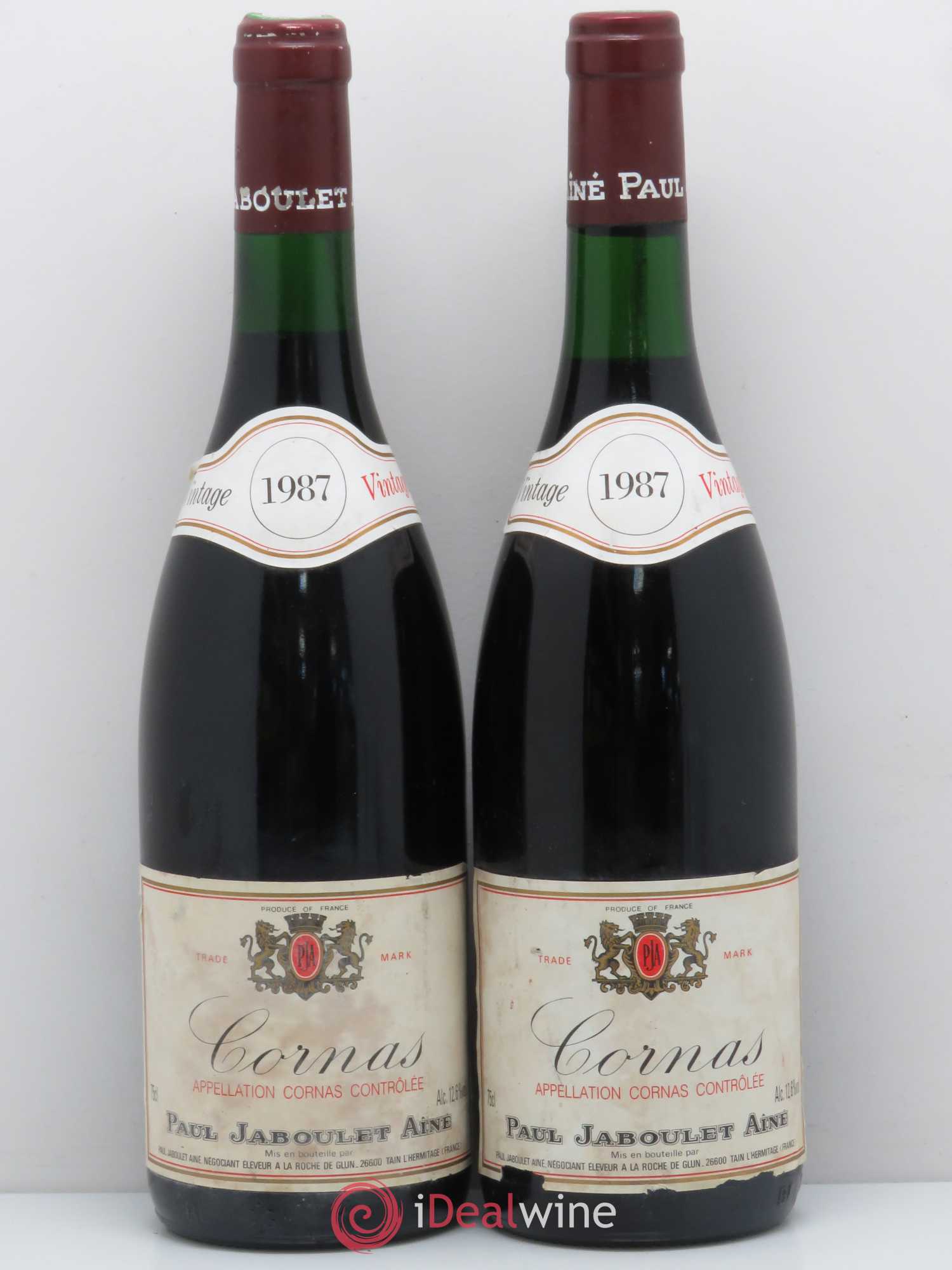 Cornas Paul Jaboulet Ainé 1987 - Lot de 2 bouteilles - 0