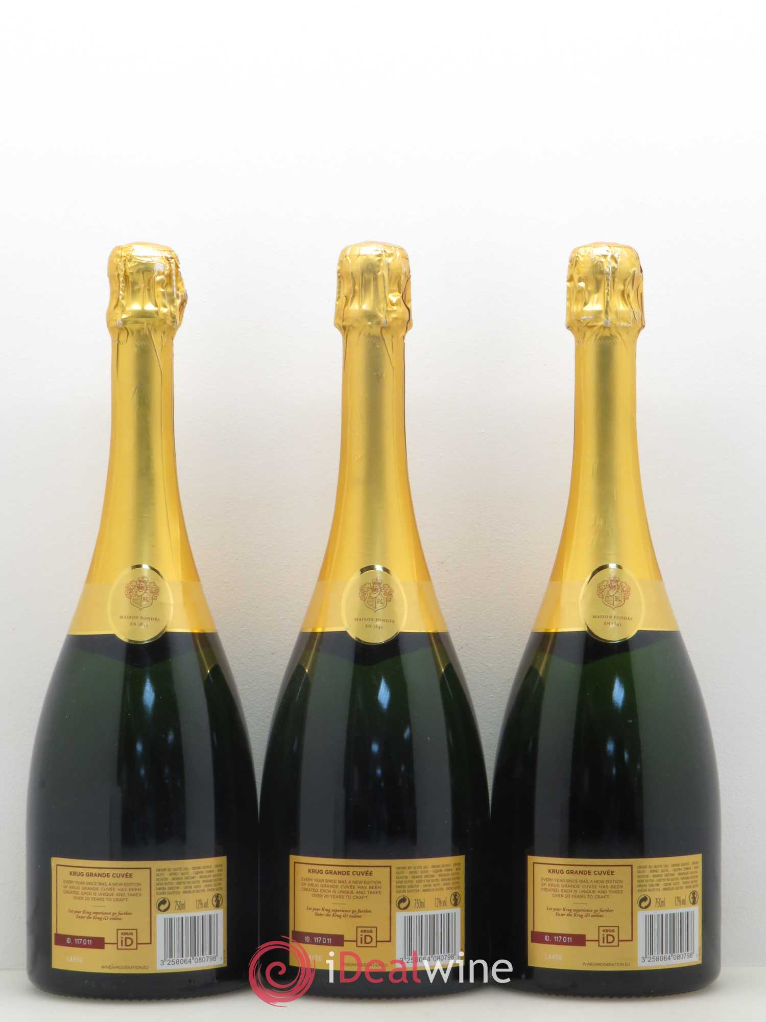 Grande Cuvée Brut Krug - Lot de 3 bouteilles - 1