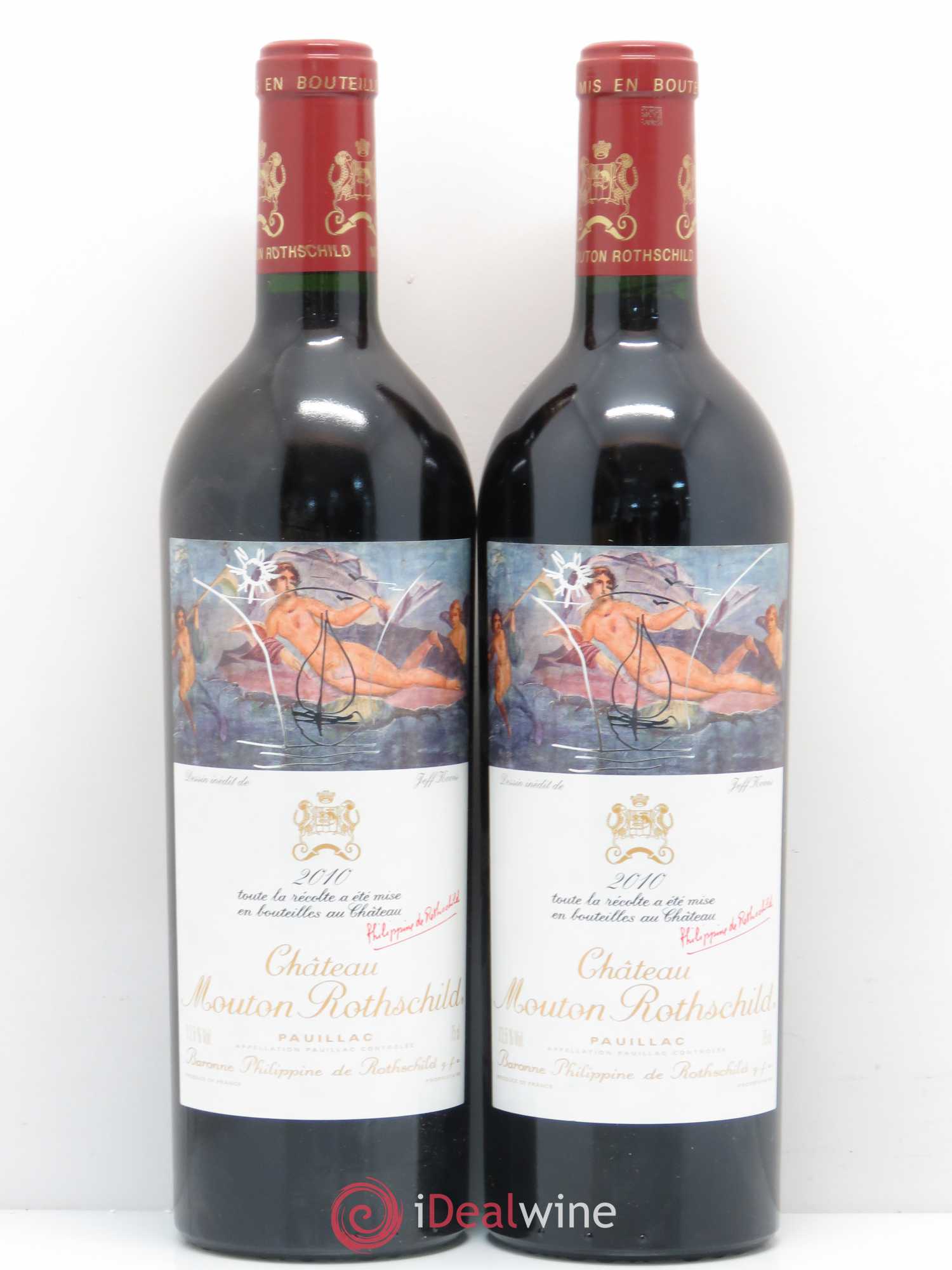 Château Mouton Rothschild 1er Grand Cru Classé 2010 - Lot de 2 bouteilles - 0