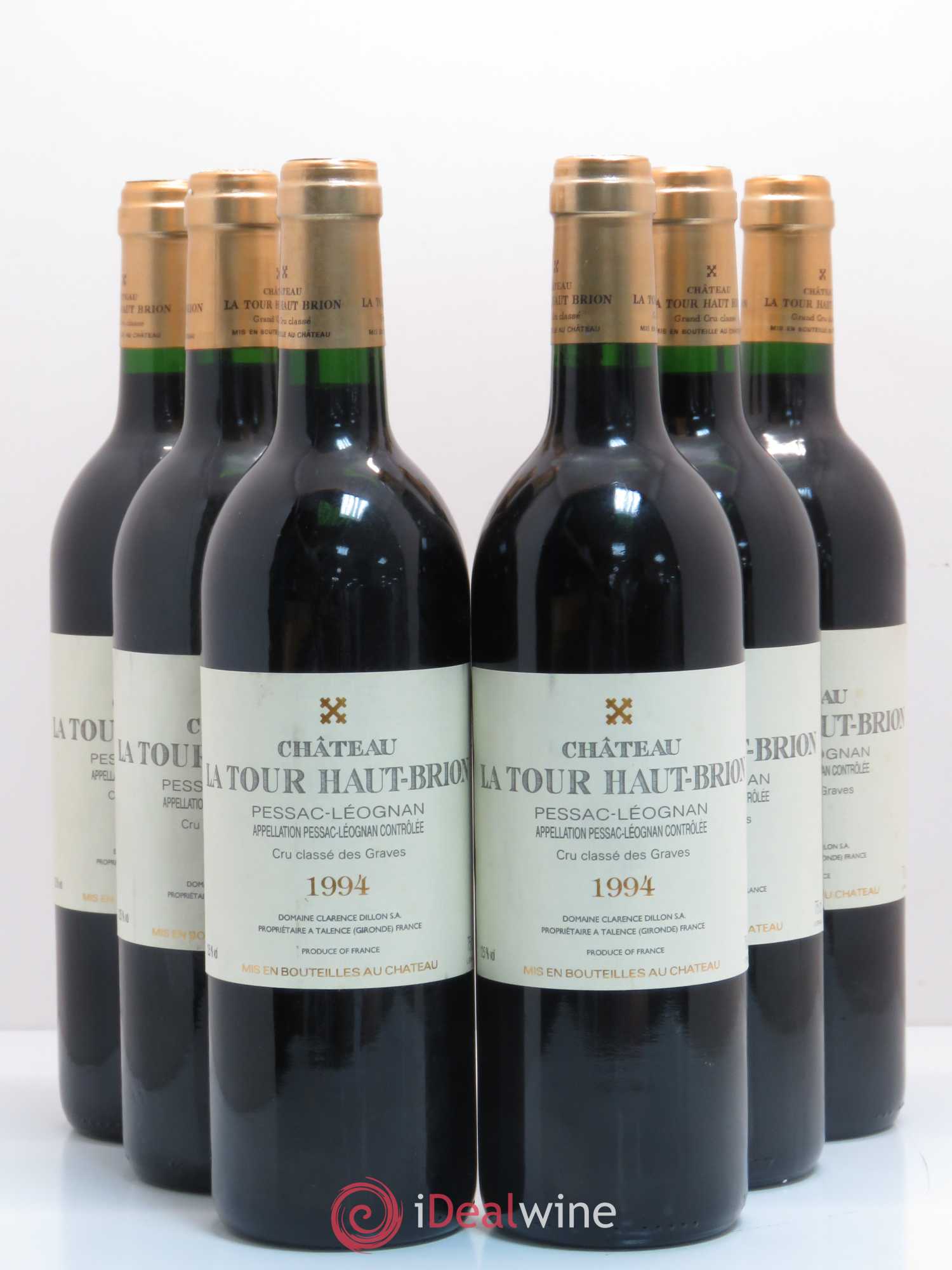 Château la Tour Haut-Brion Cru Classé de Graves 1994 - Lot de 6 bouteilles - 0