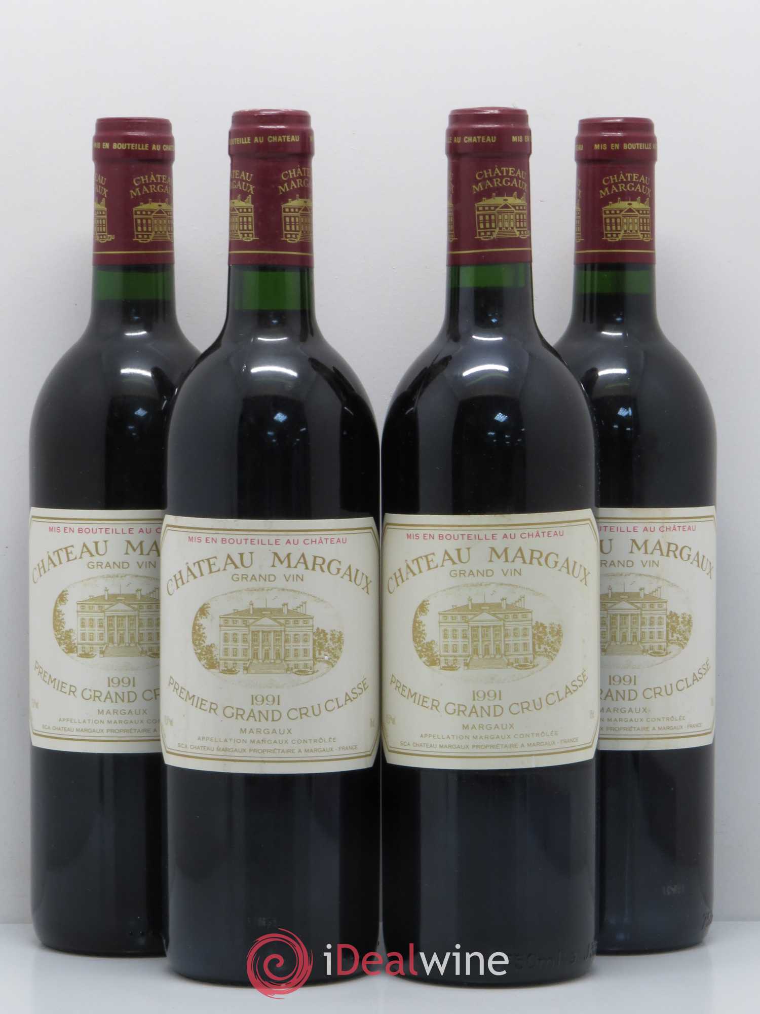 Château Margaux 1er Grand Cru Classé 1991 - Lot de 4 bouteilles - 0