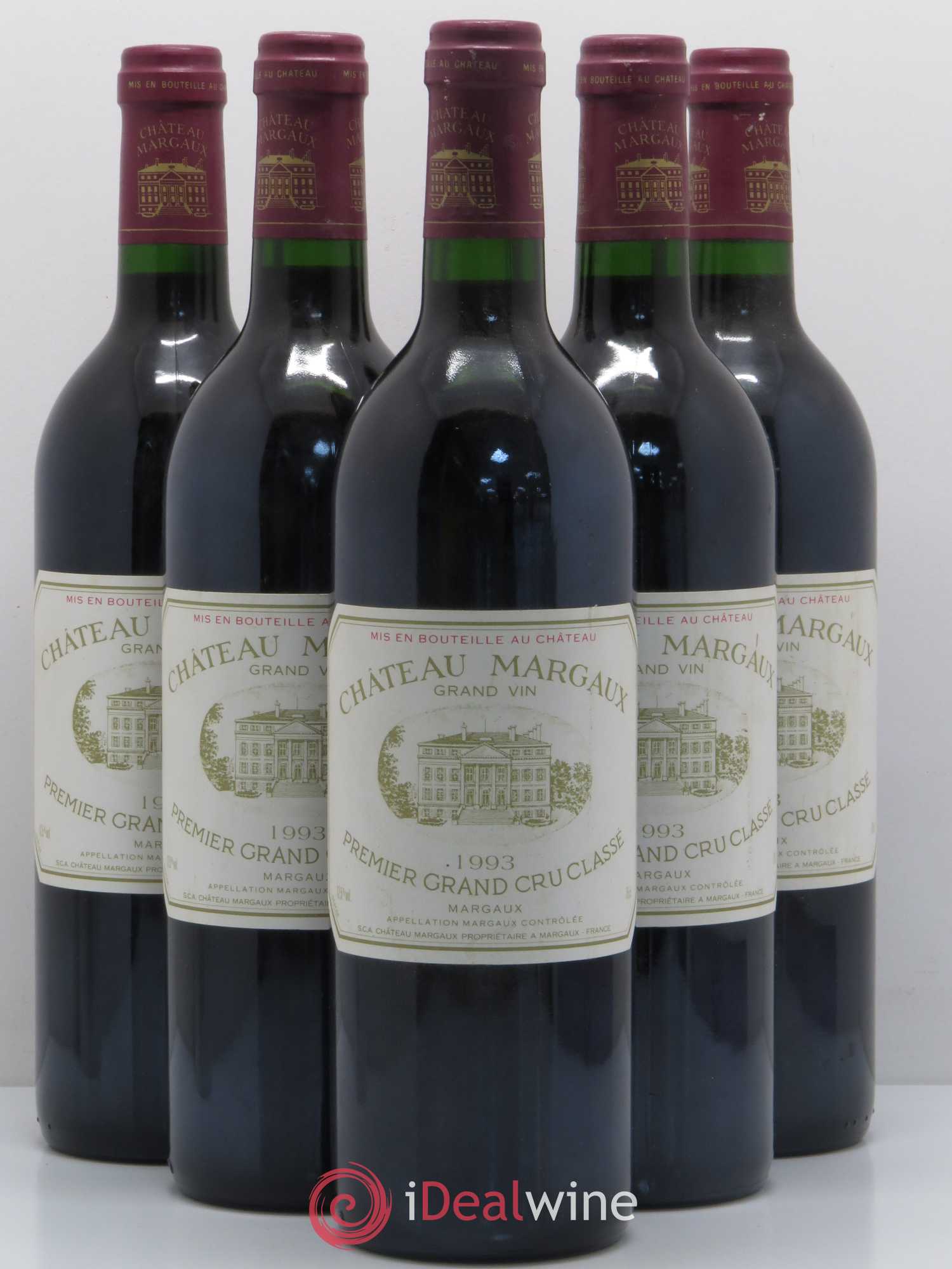 Château Margaux 1er Grand Cru Classé 1993 - Lot de 5 bouteilles - 0