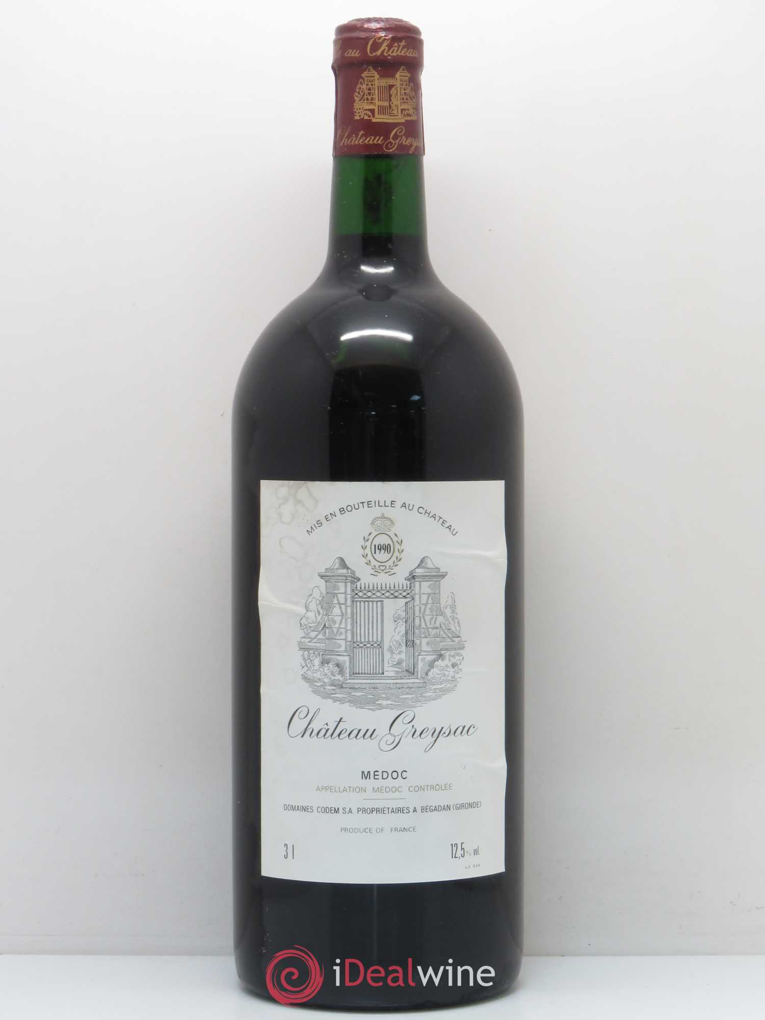 Château Greysac Cru Bourgeois 1990 - Lot de 1 jeroboam - 0