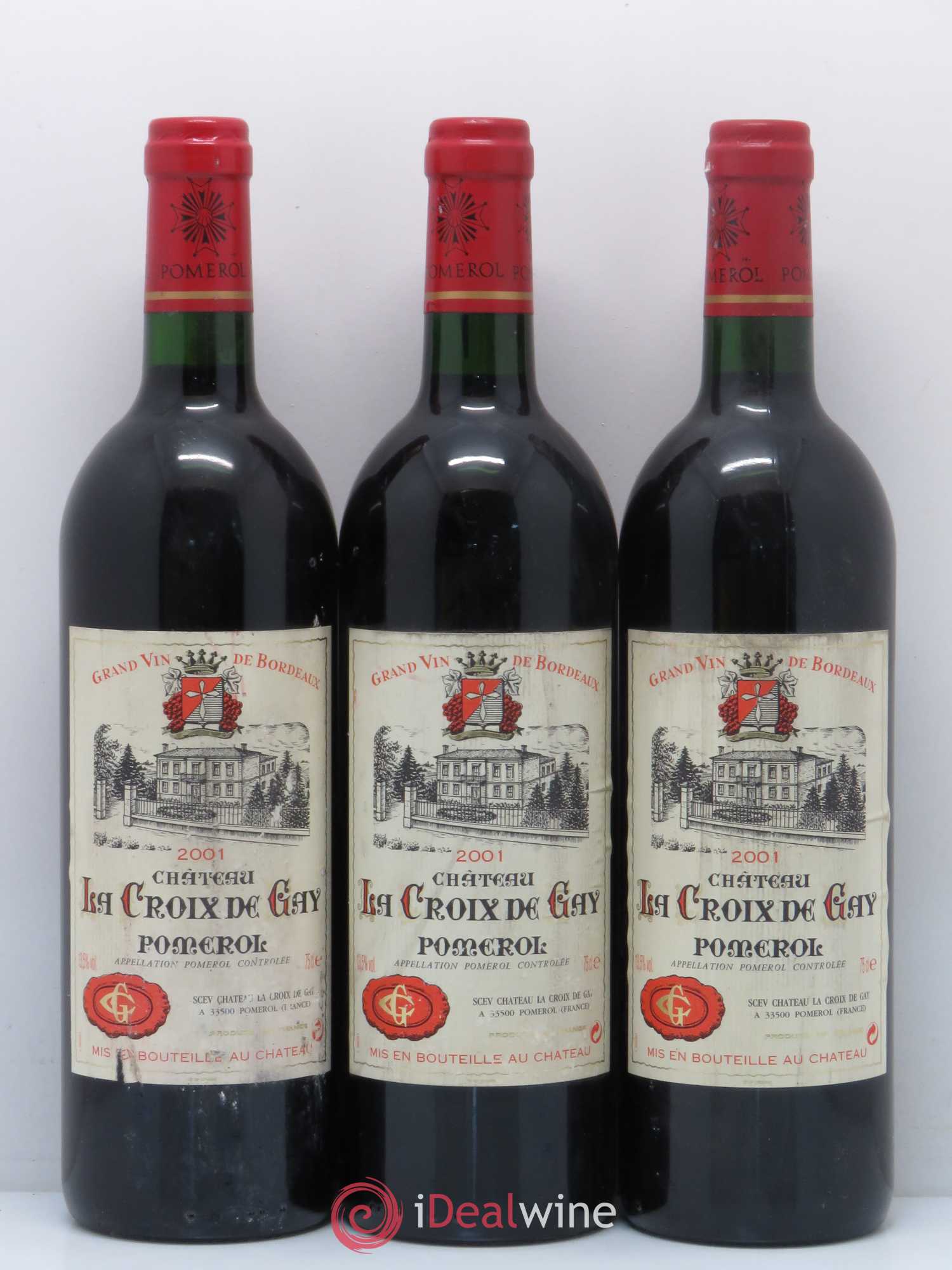 Château la Croix de Gay 2001 - Lot de 3 bouteilles - 0