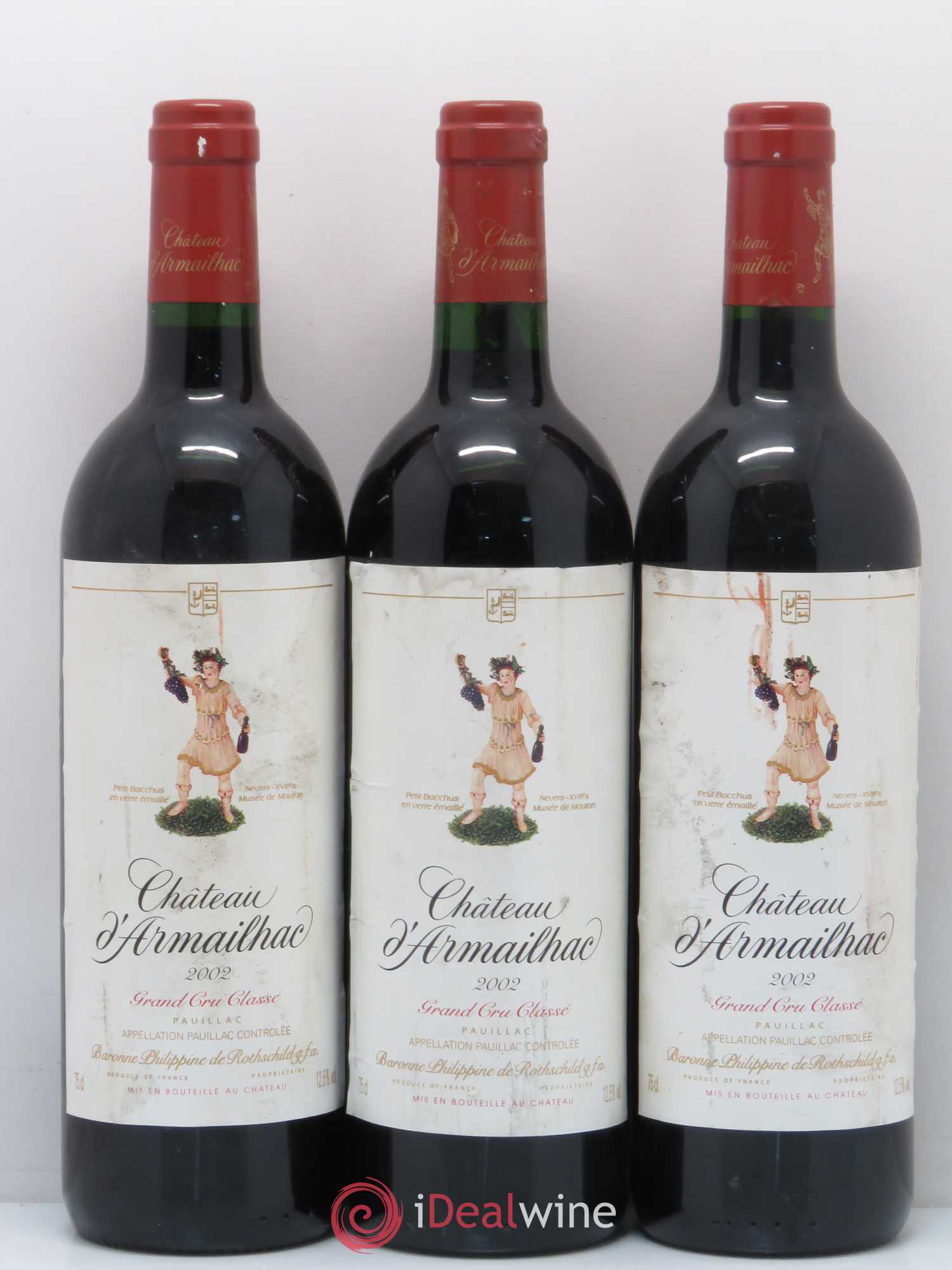 Château d' Armailhac - Mouton Baron(ne) Philippe 5ème Grand Cru Classé 2002 - Lot de 12 bouteilles - 4
