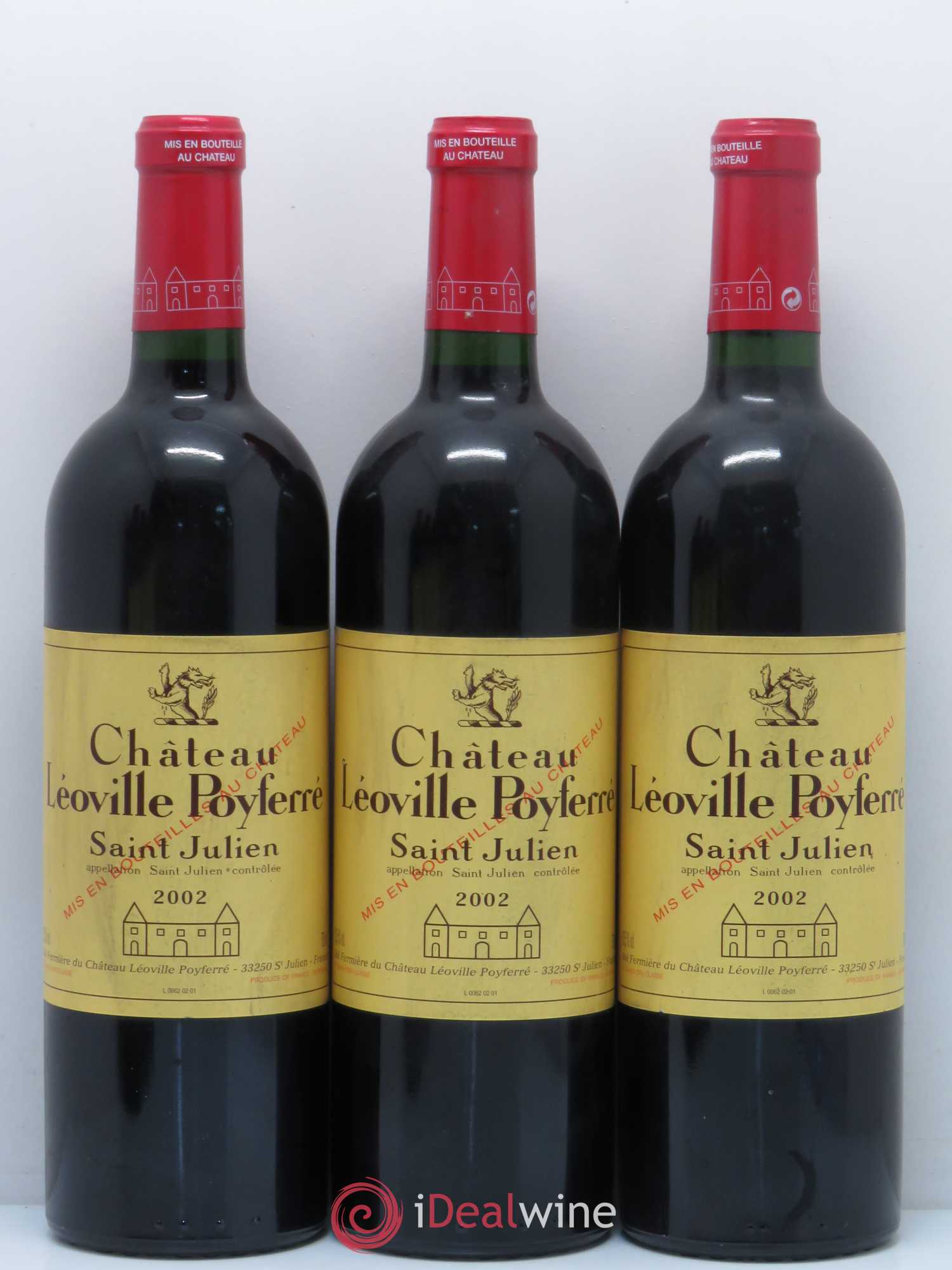 Château Léoville Poyferré 2ème Grand Cru Classé 2002 - Lot de 6 bouteilles - 1