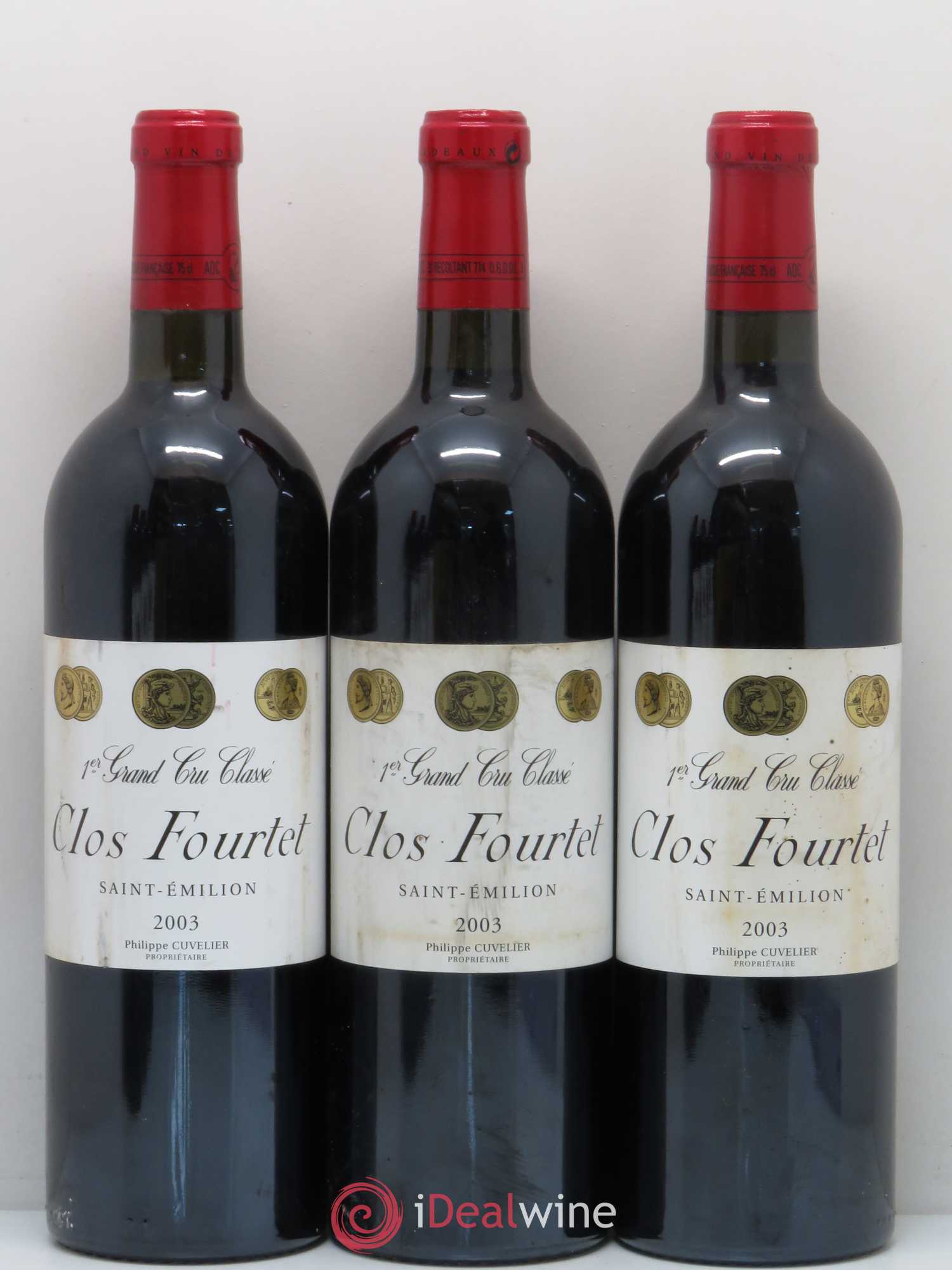 Clos Fourtet 1er Grand Cru Classé B 2003 - Lot de 6 bouteilles - 1