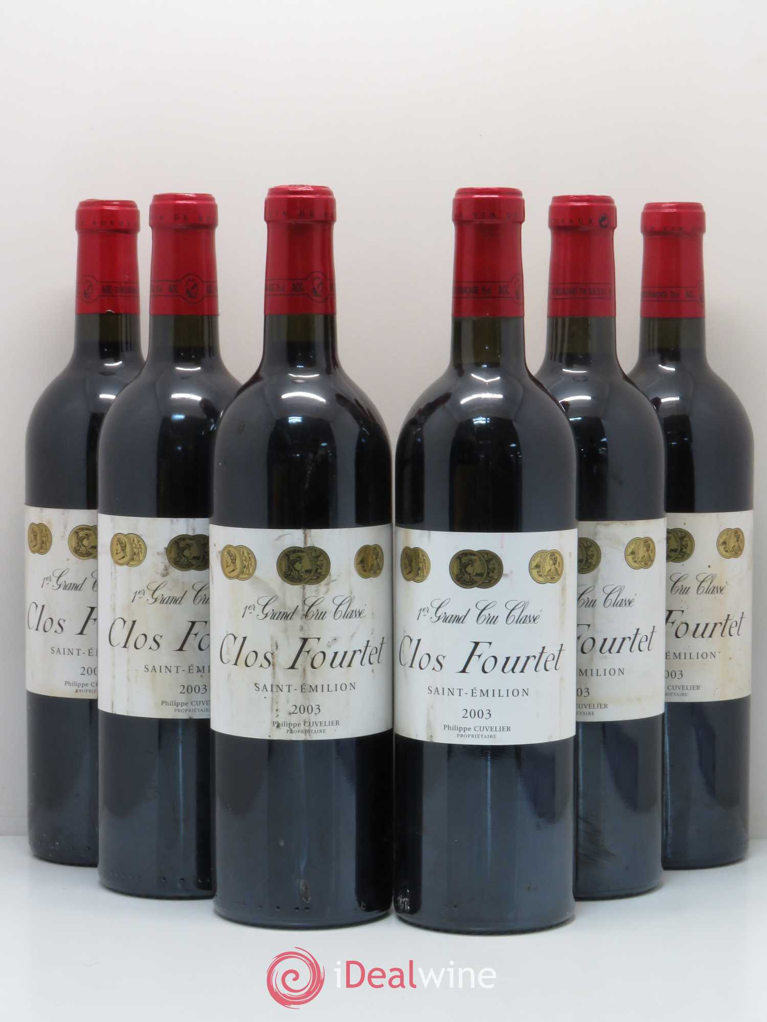 Clos Fourtet 1er Grand Cru Classé B 2003 - Lot de 6 bouteilles - 0