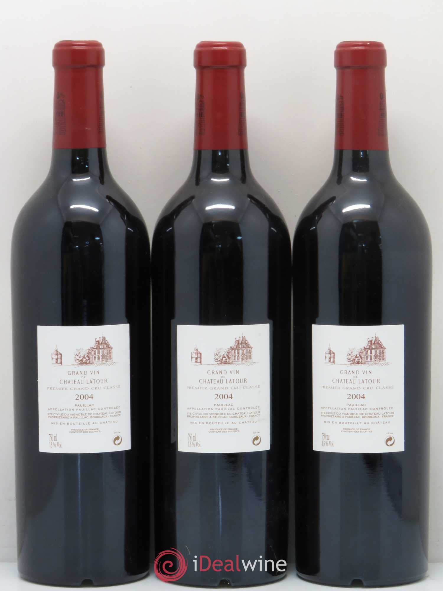 Château Latour 1er Grand Cru Classé 2004 - Lot de 3 bouteilles - 1