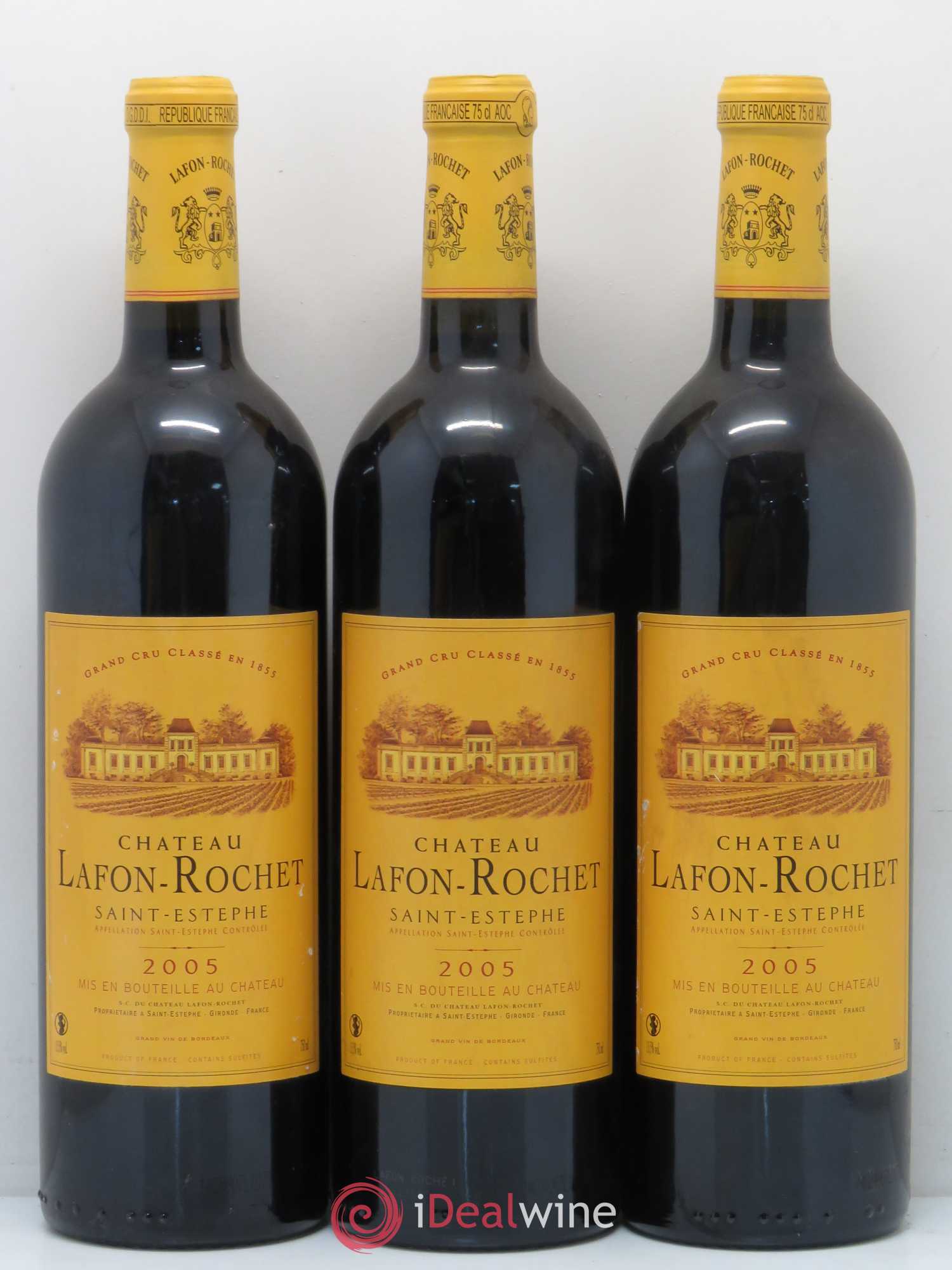 Château Lafon Rochet 4ème Grand Cru Classé 2005 - Lot de 6 bouteilles - 1