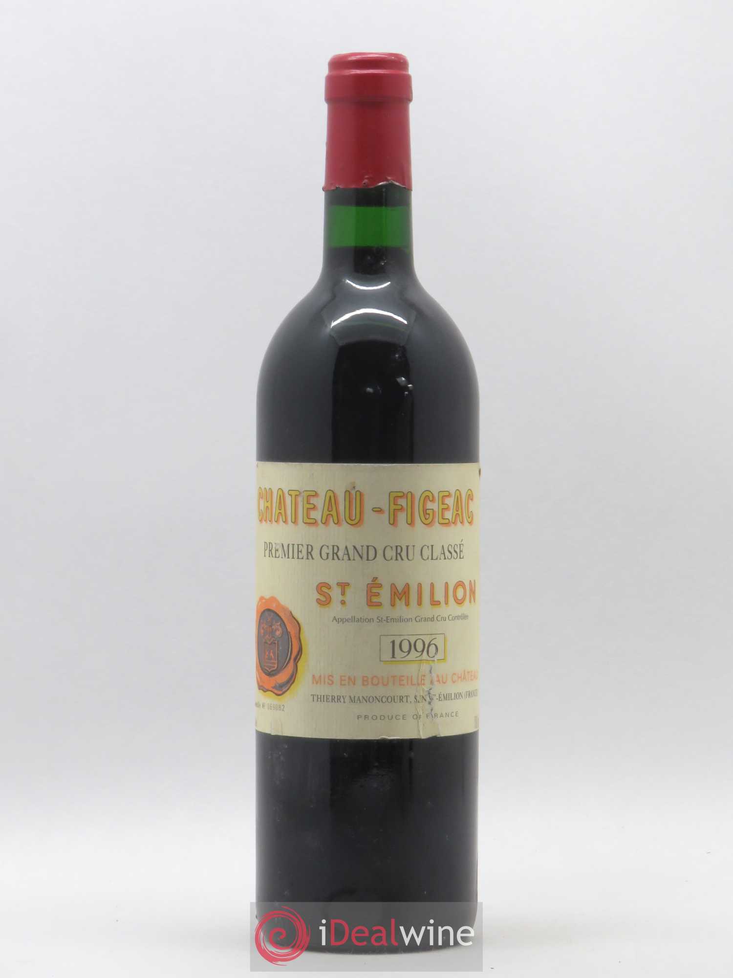 Château Figeac 1er Grand Cru Classé A 1996 - Lot de 1 bouteille - 0