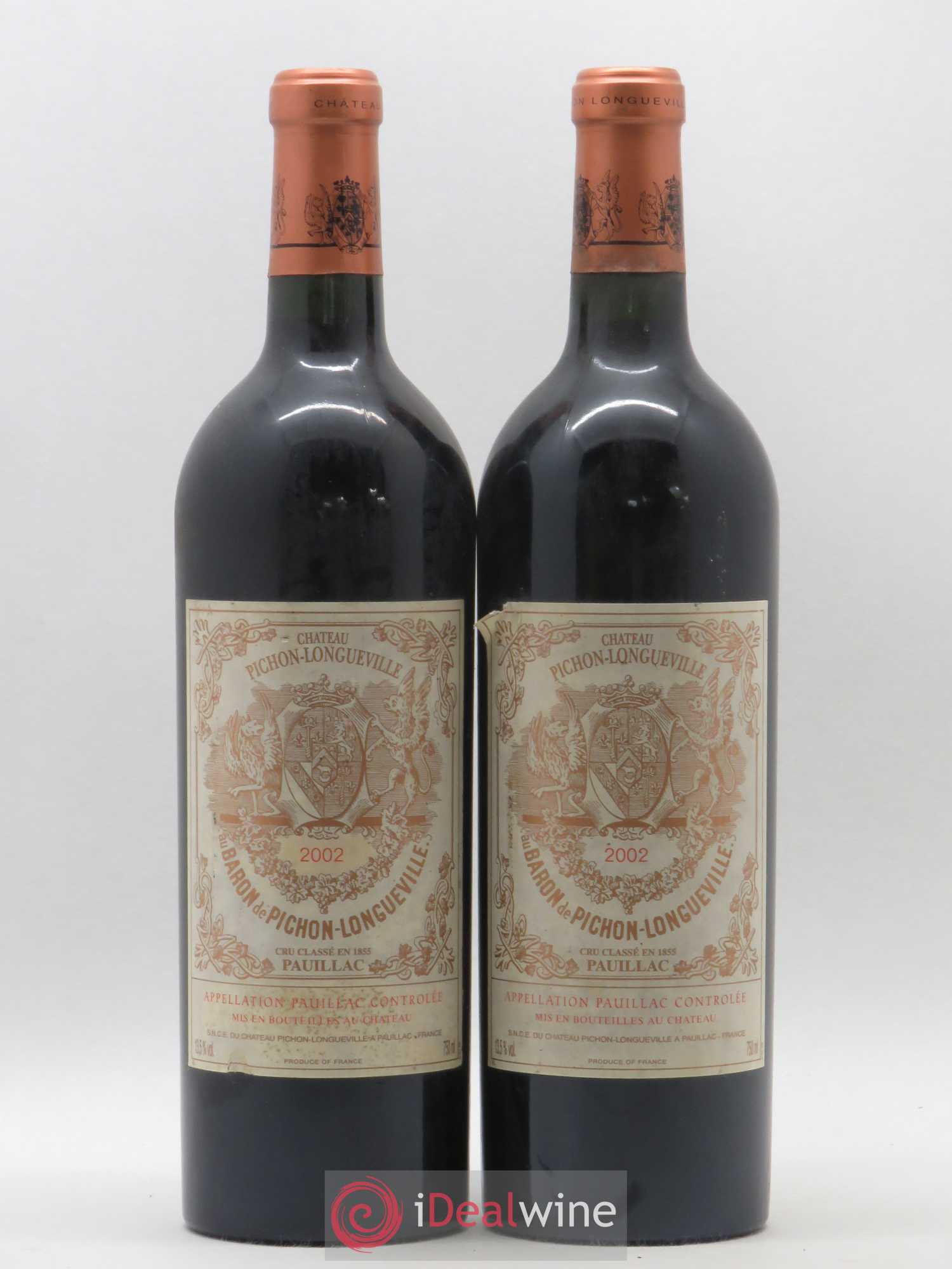 Pichon Longueville Baron 2ème Grand Cru Classé 2002 - Lot de 2 bouteilles - 0