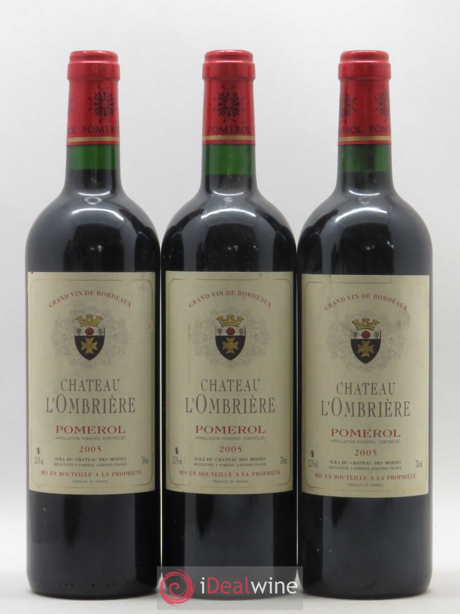 Pomerol Château l'Ombrière 2005 - Posten von 6 Flaschen - 2
