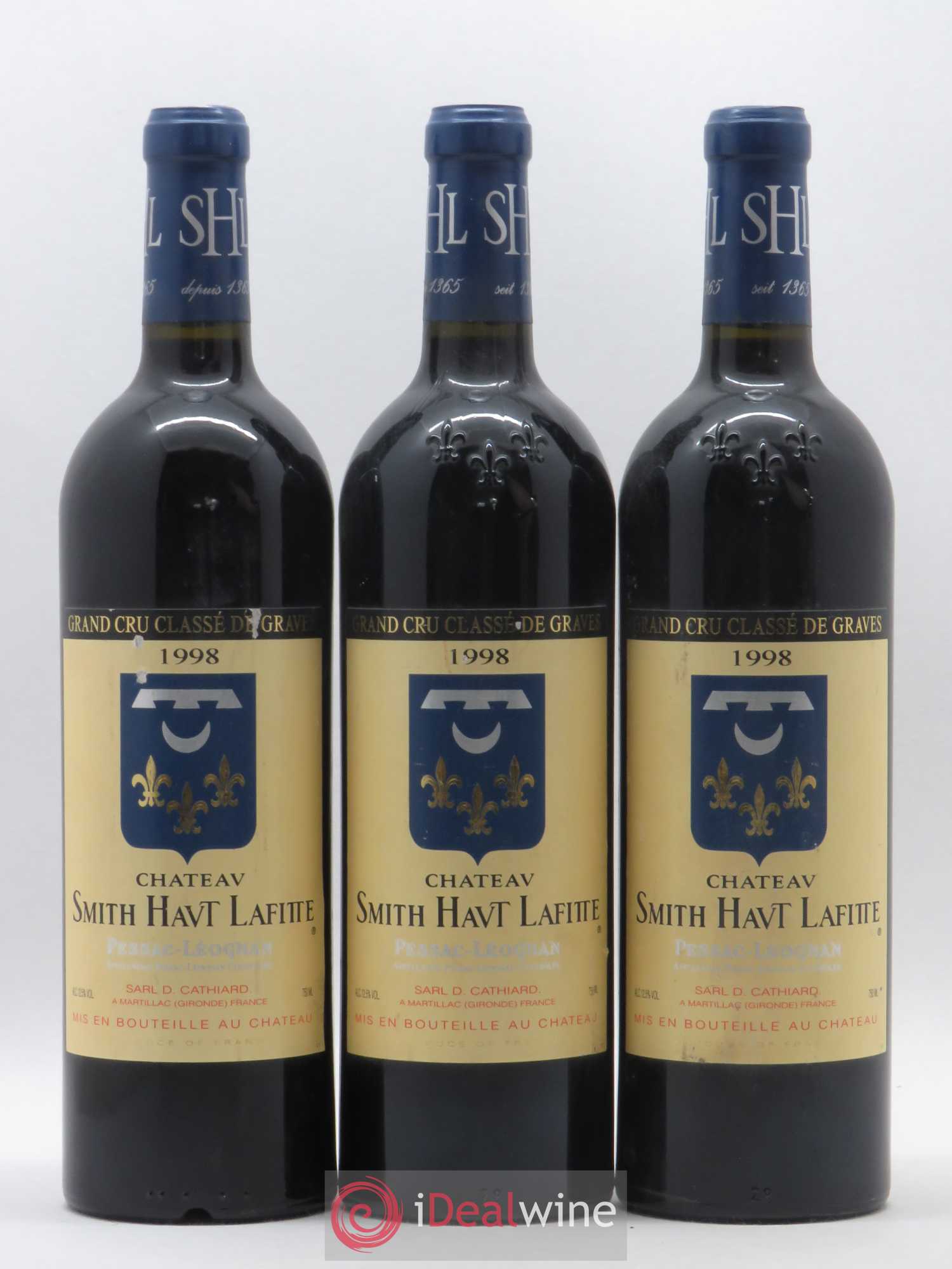 Château Smith Haut Lafitte Cru Classé de Graves 1998 - Lot de 3 bouteilles - 0